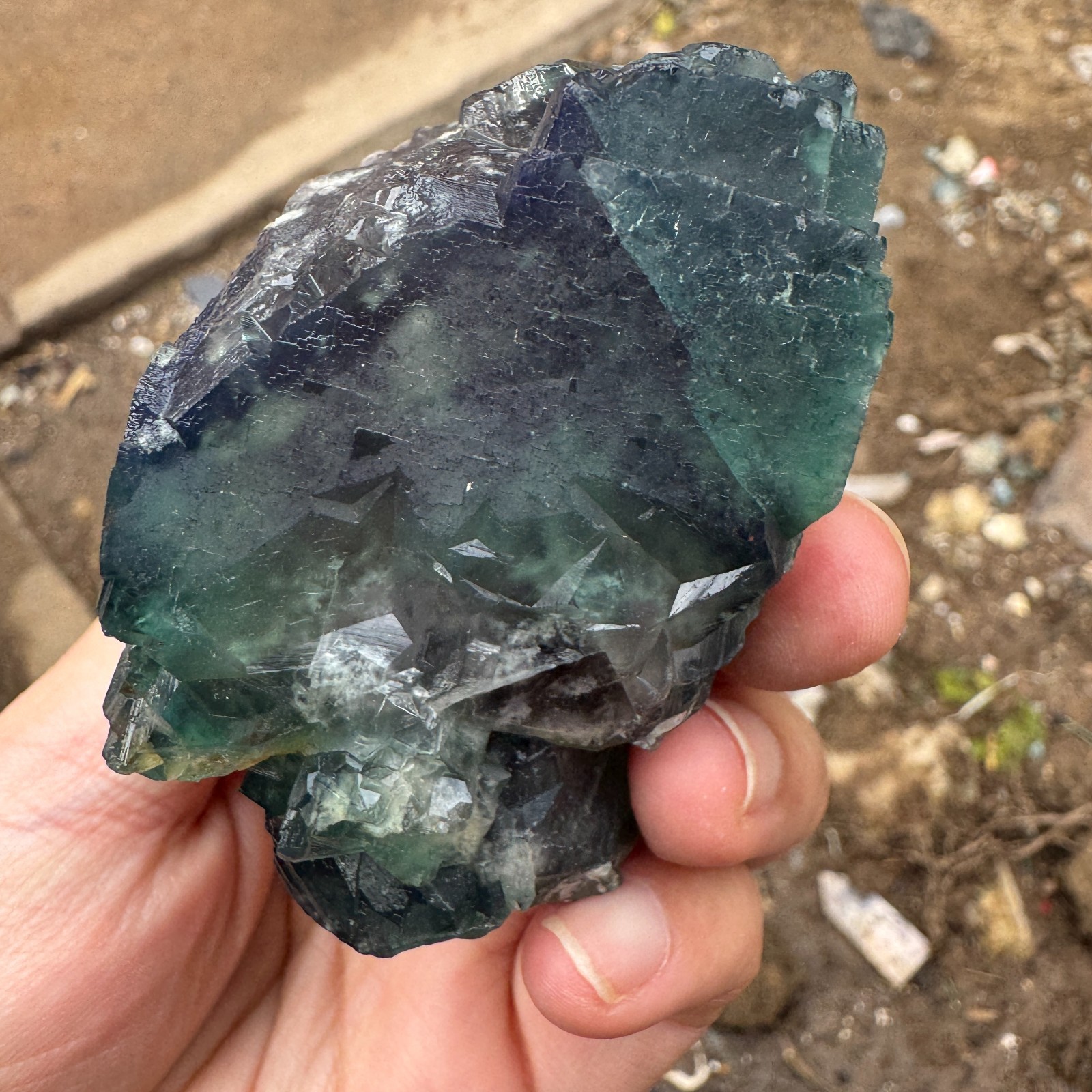 245G Natural cubic green fluorite crystal cluster rough mineral specimen Healing