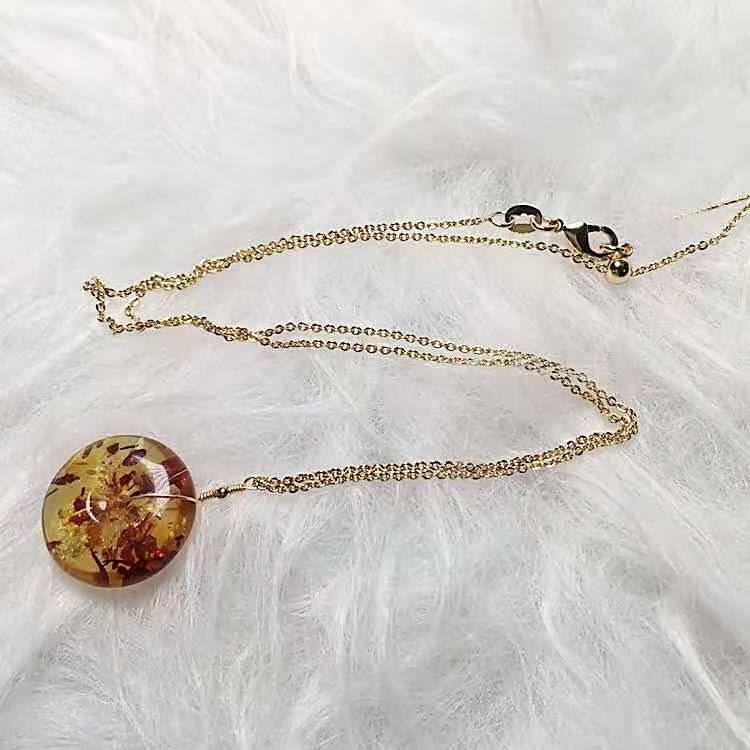 100% Natura flowerl Amber Gemstone Heaing Stone Woman Best Pendant AAAAA