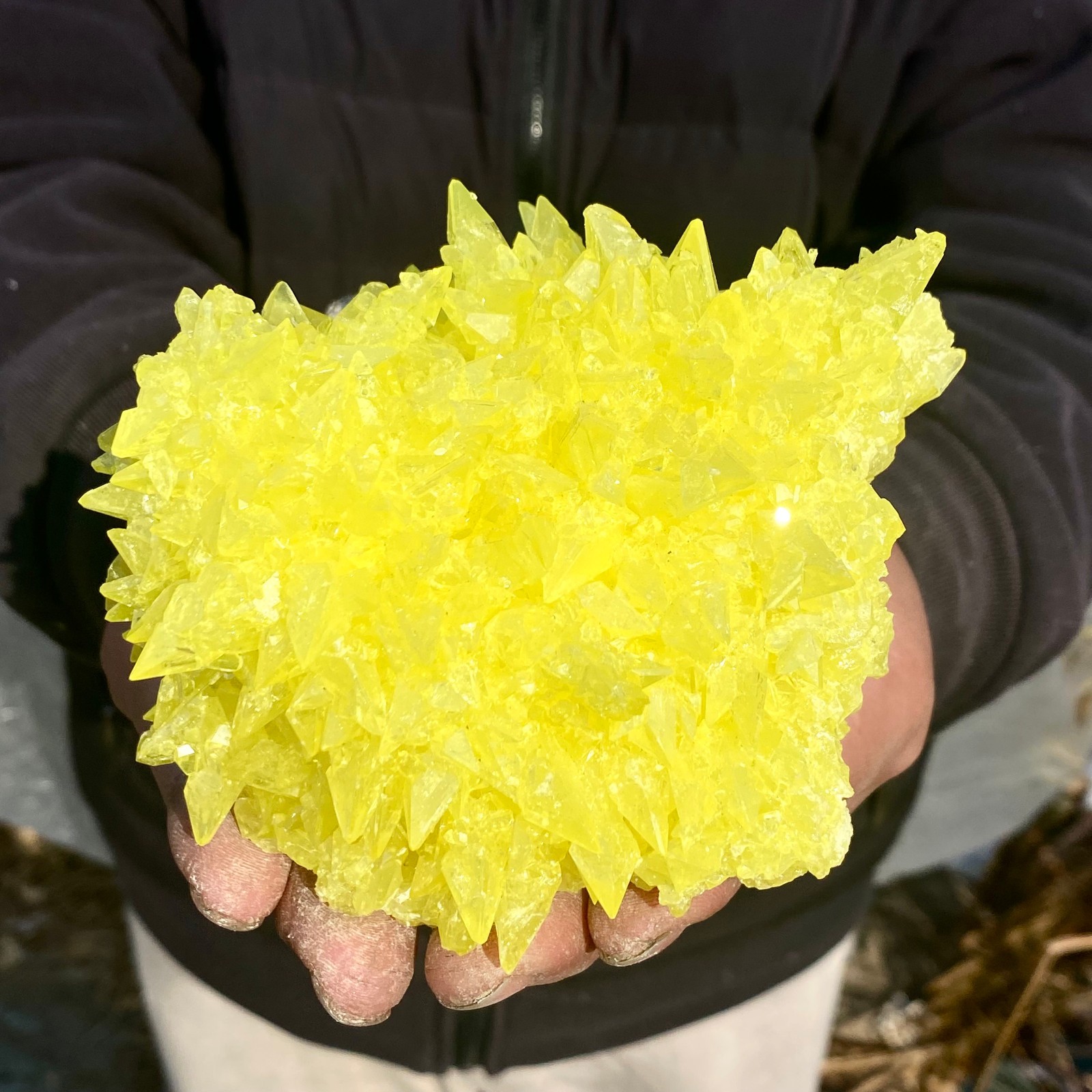 1.4LB Minerals ** LARGE NATIVE SULPHUR OnMATRIX Sicily- FREE.