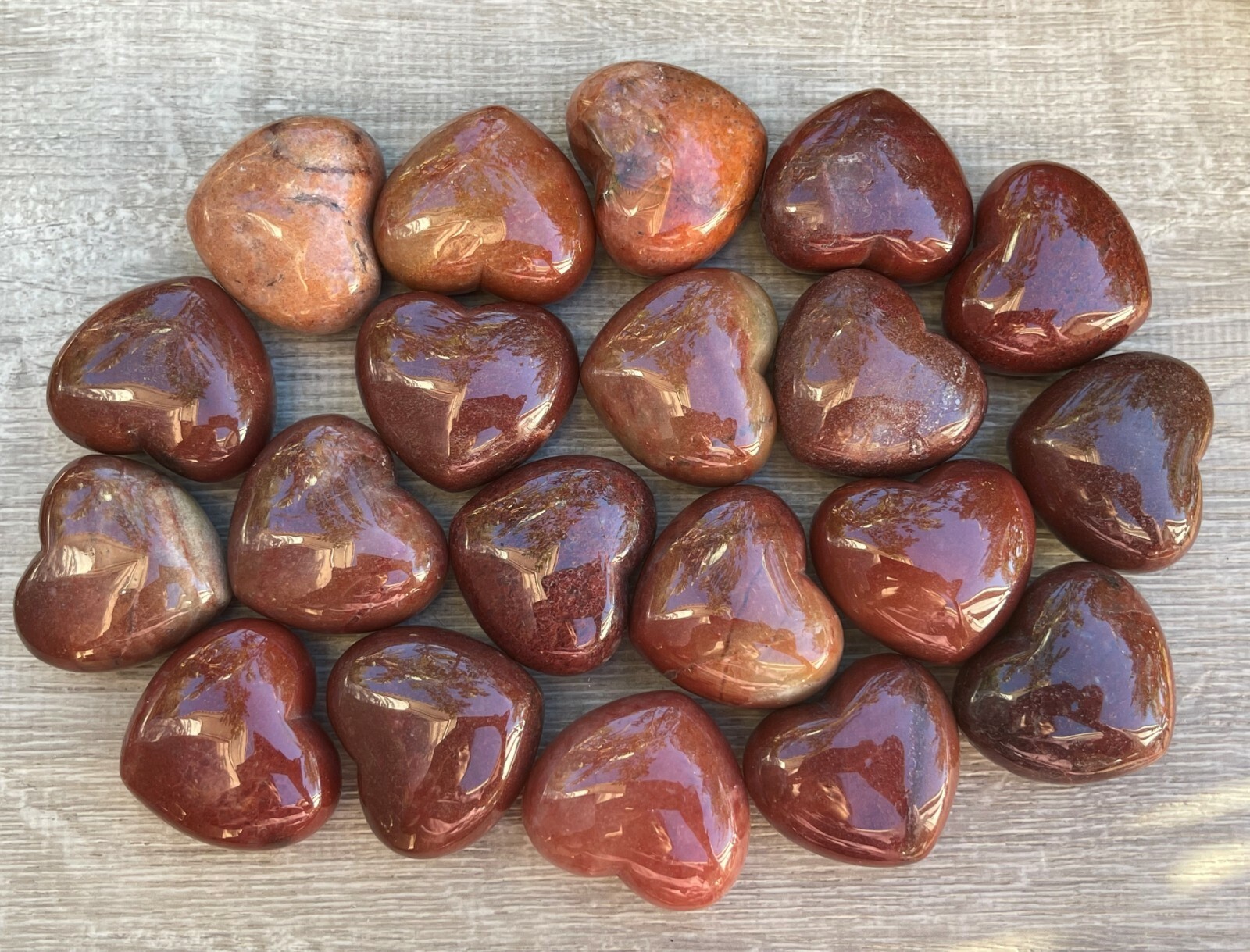 Large Strawberry Quartz Heart, 1.75″ Strawberry Quartz /Red Guava Puffy Heart