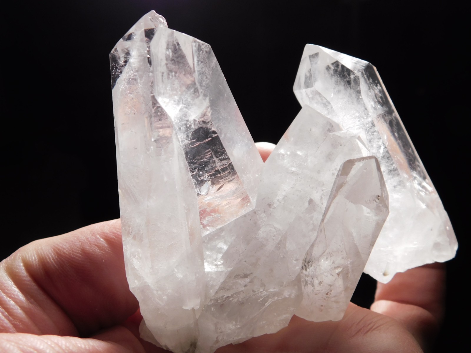 Very Translucent! QUARTZ Crystal Cluster From Brazil 216gr