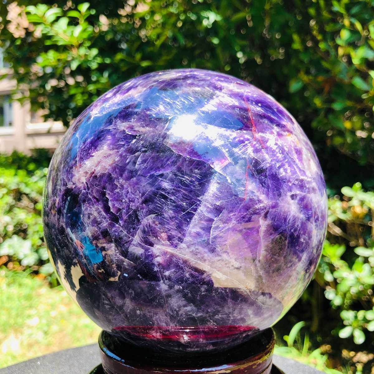 7.96LB Natural dream amethyst sphere quartz polished ball healing decor gift