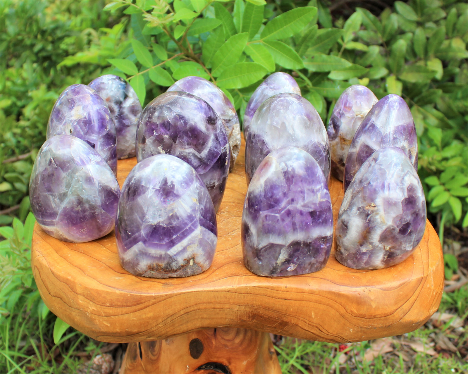 Chevron Amethyst Freeform – Stunning Polished Free Standing Crystal Specimen