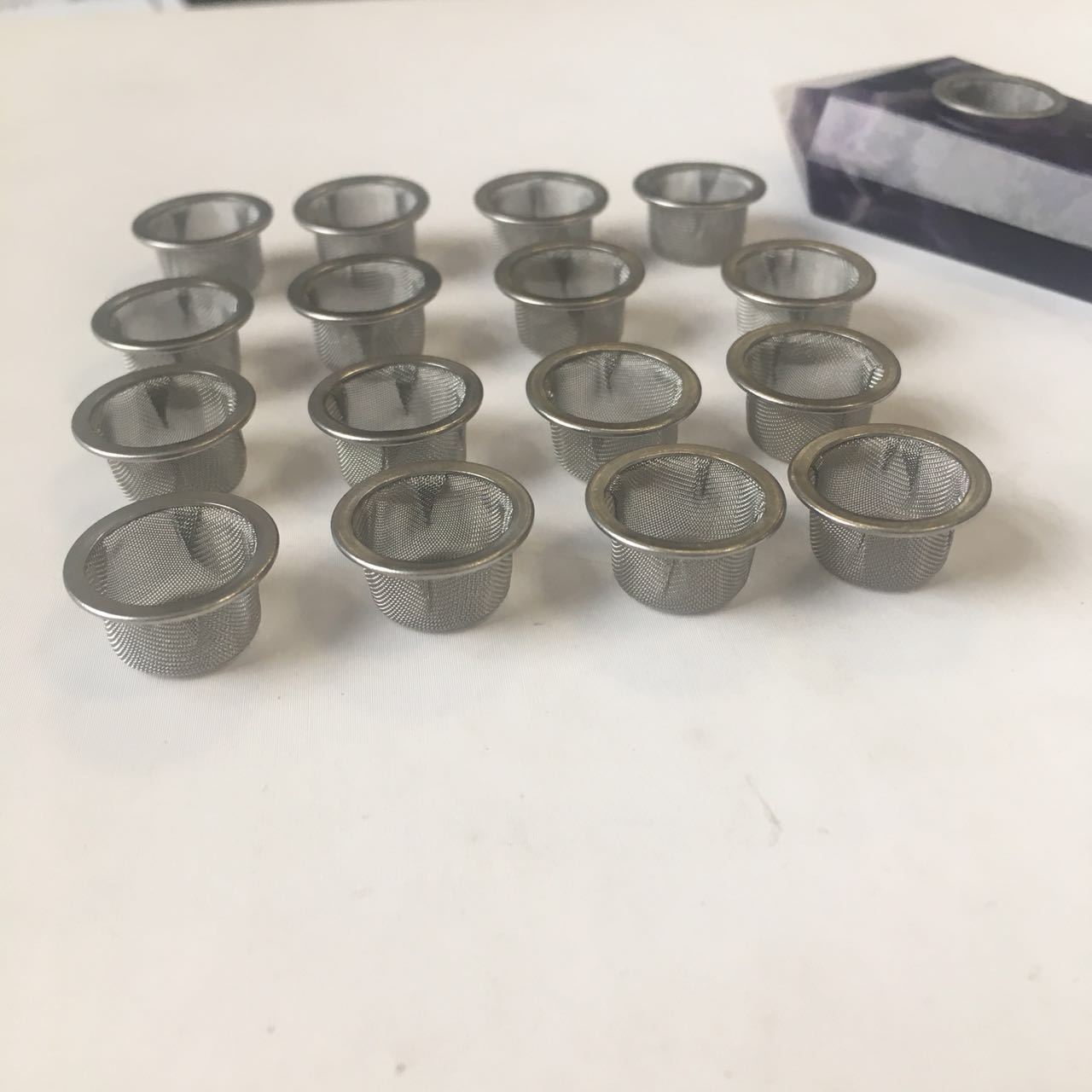 50-100Pcs Stainless Steel Metal Filter for Quartz Crystal Smoking Pipe Tobacco