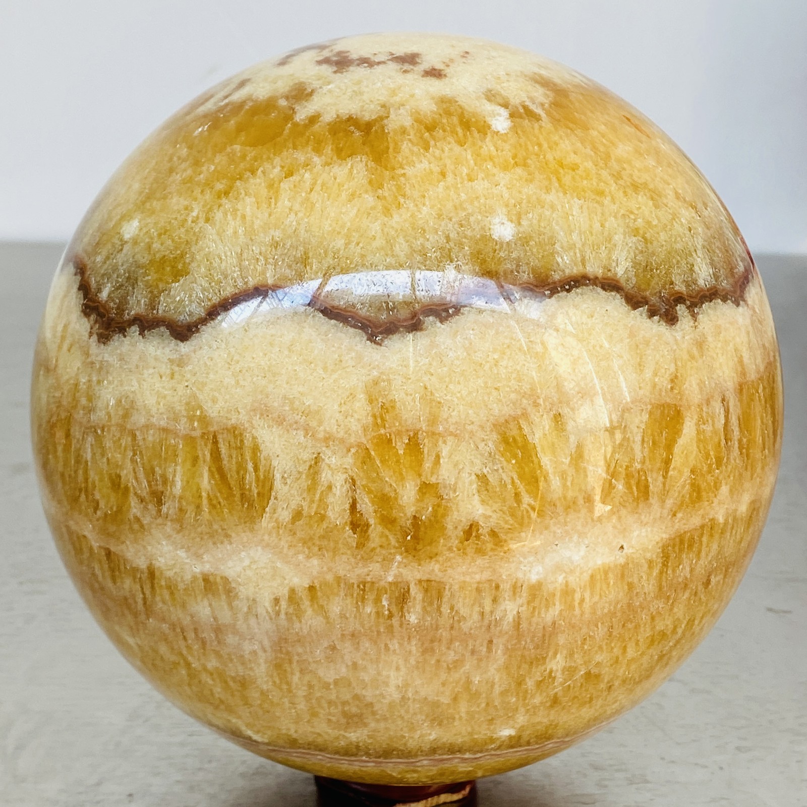 Natural Yellow Calcite Sphere Quartz Crystal Polished Ball Reiki Healing 4100G