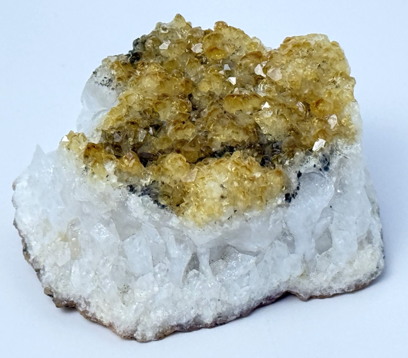 Golden Citrine Raw Crystal Cluster Geode 308 Grams