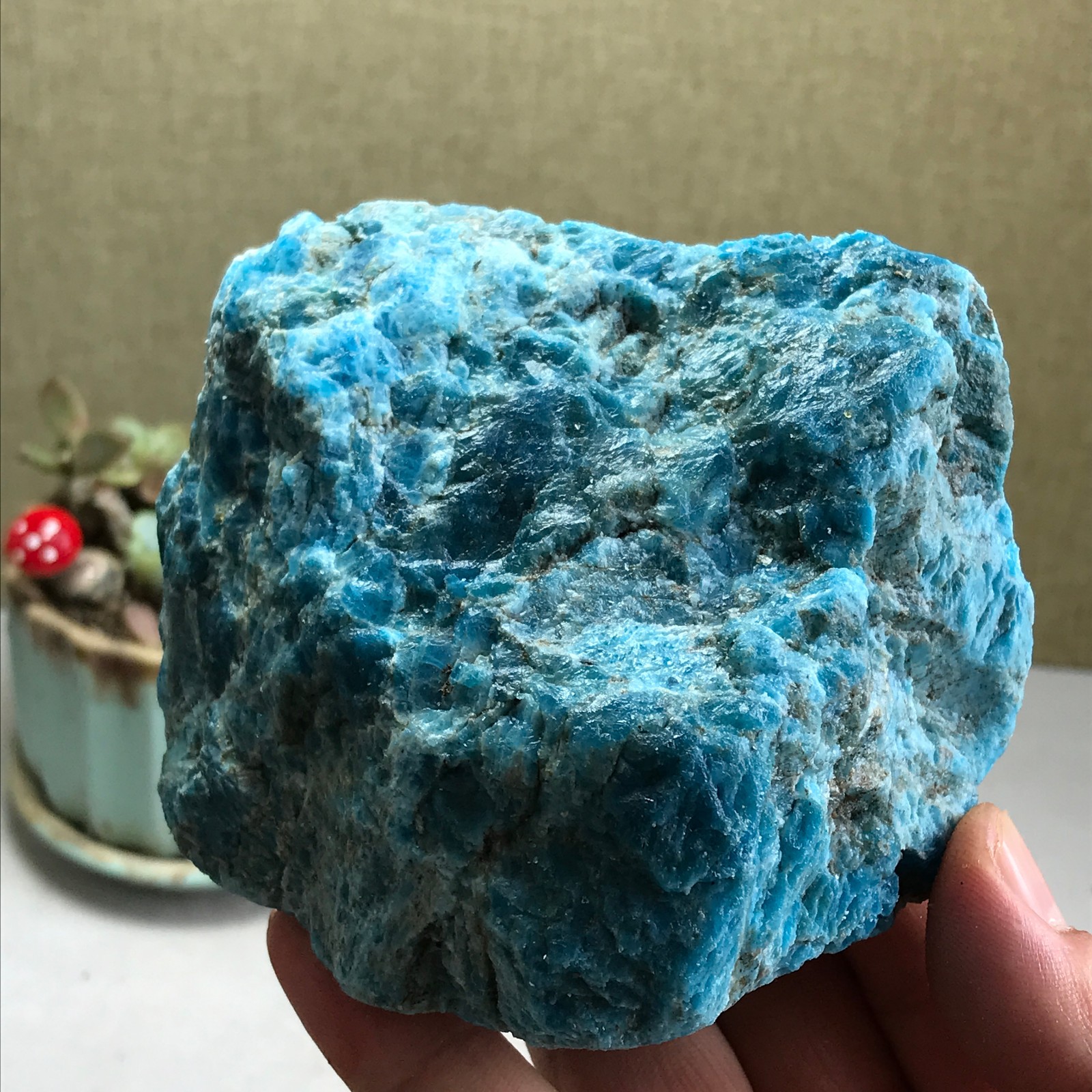 100-90-50mm Top Natural apatite Crystal uncut gemstone Mineral Specimen A4274