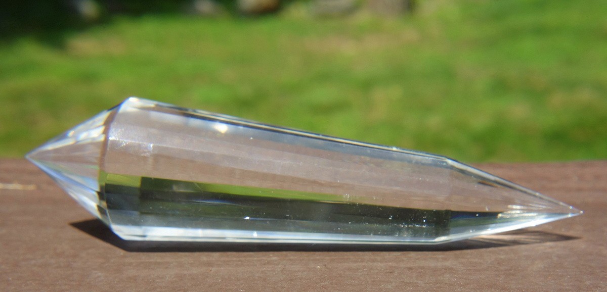 Vogel Inspired 24 Sided Quartz Double Terminated Crystal Wand Water Clarity