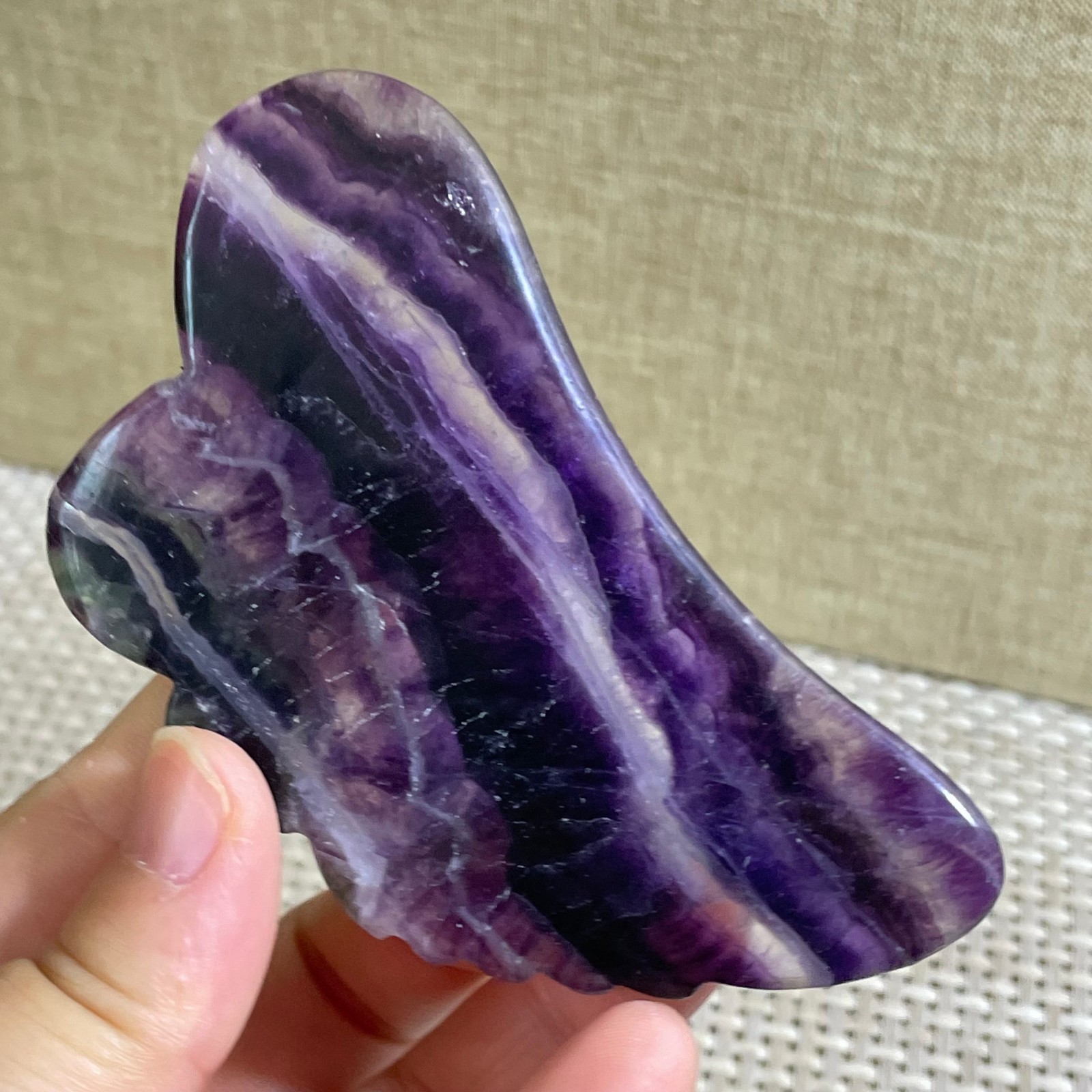 66g Natural beautiful Rainbow Fluorite Crystal Rough slices stone specimens