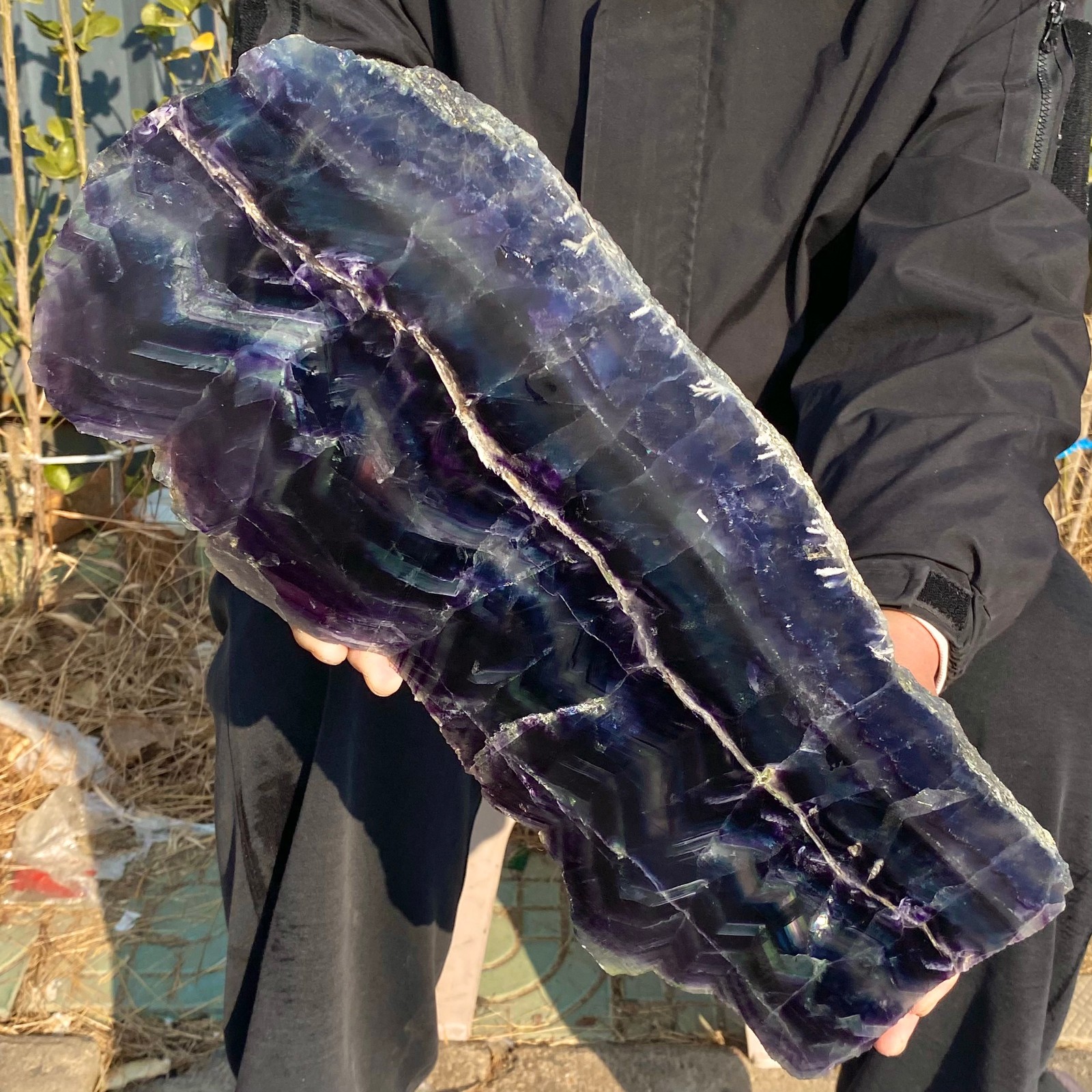 9.59LB Natural beautiful Rainbow Fluorite Crystal stone specimens