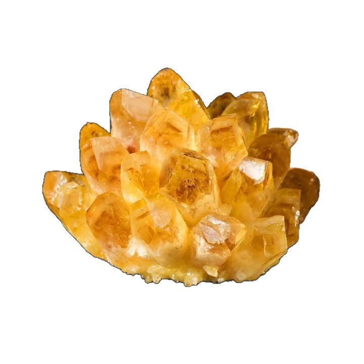 2026Rare 300g Natural Citrine Crystal Cluster Raw Healing Energy Home Decor Gift
