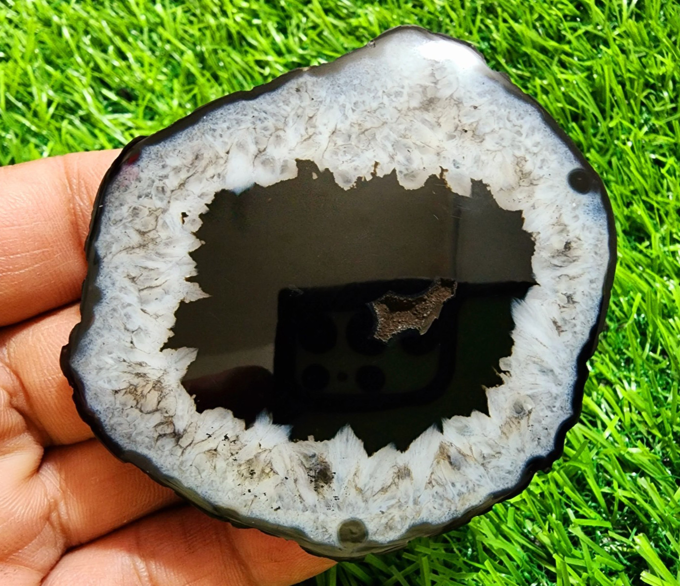 371ct Top Banded Slice Agate Slab Crystal Polished Druzy Gemstone Jewelry Making