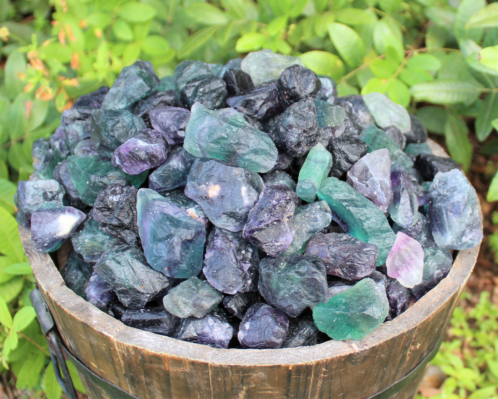 5 lb Bulk Lot Natural Rough Fluorite (Crystal Healing Raw Rock Mineral)