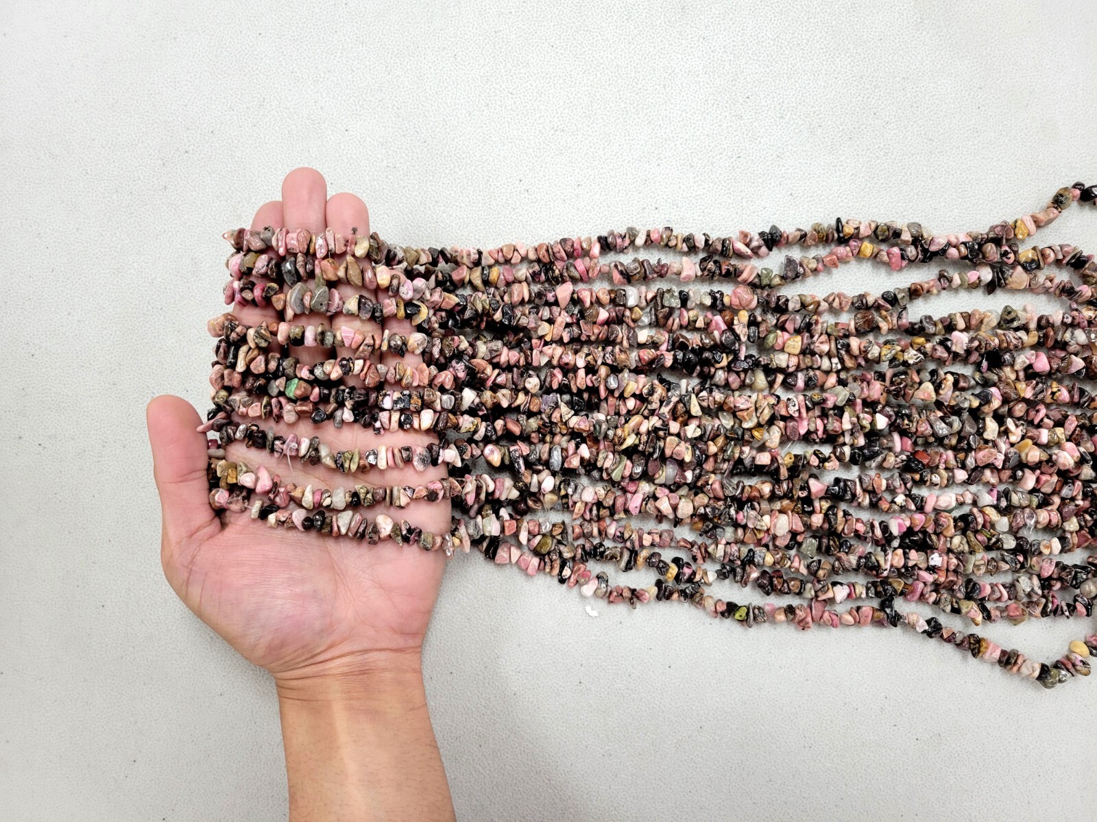 Natural Crystal Beads Drilled Stone Crystals Gemstone Chips in Strings