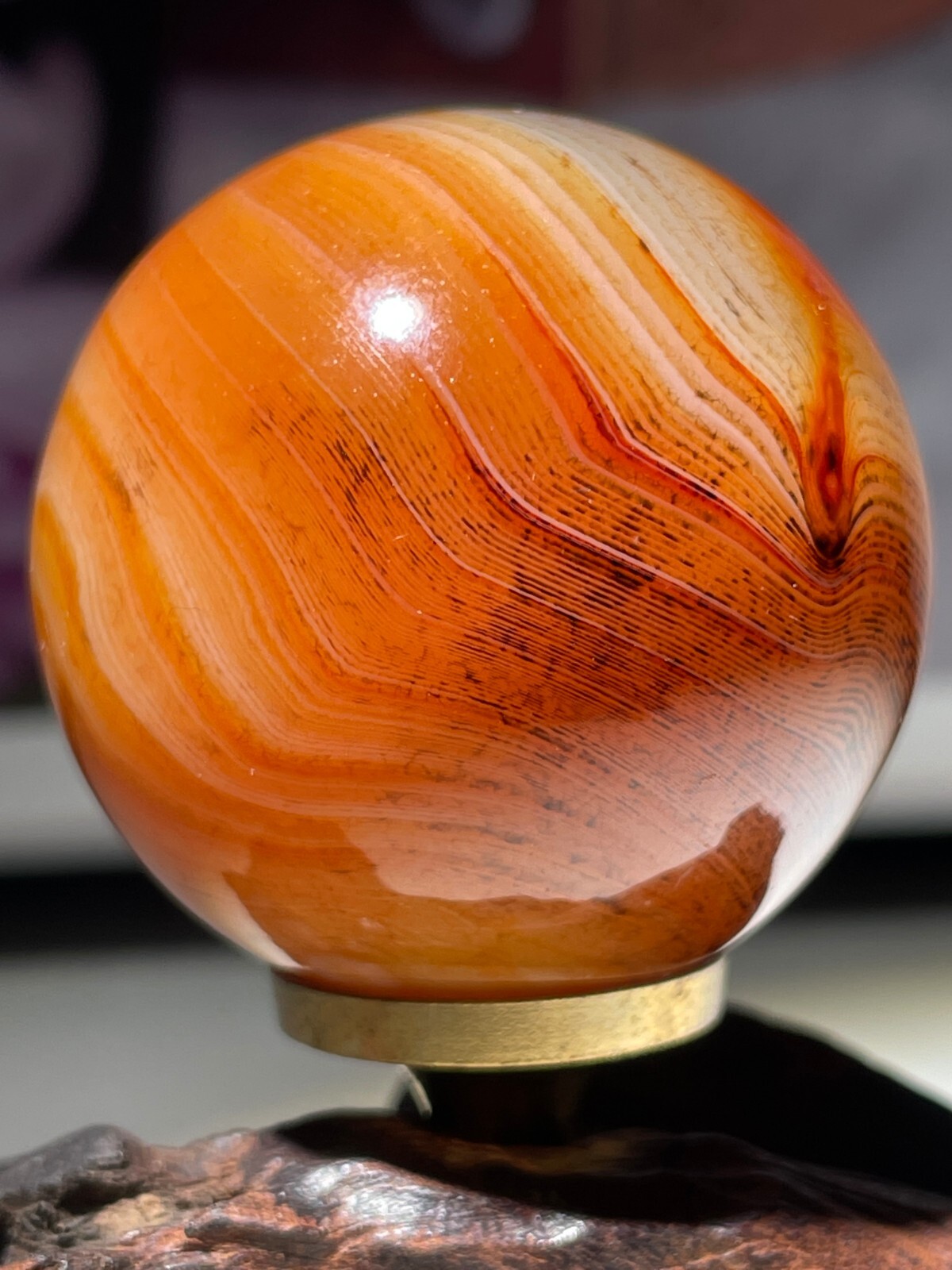 1pc Natural Quartz Crystal Silk agate Sphere Ball lace agate ball Healing g14