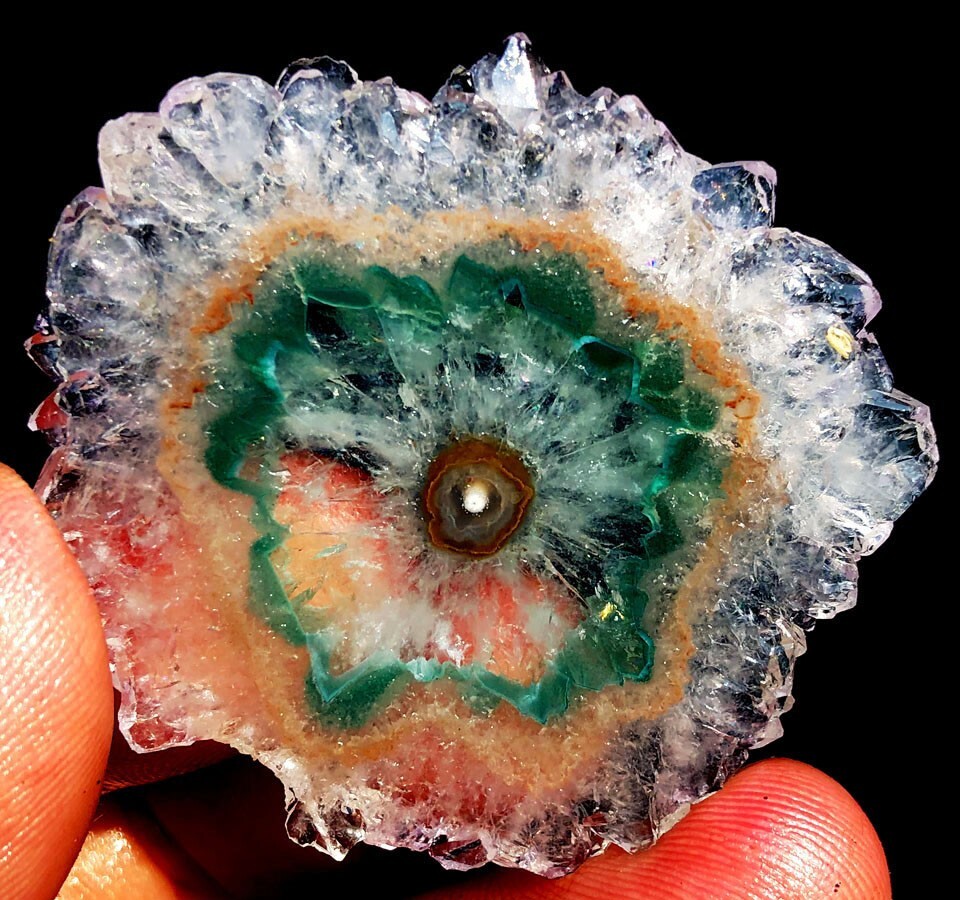 100CT WOW! Boutique Natural Trapiche Star Green Amethyst Flower Specimen ip1377