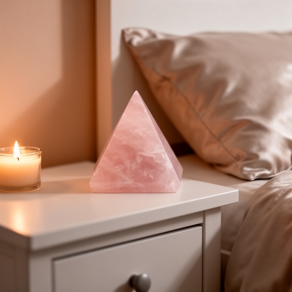 Handmade Rose Quartz Pyramid | Certified Crystal for Self-Love, Heart Chakra
