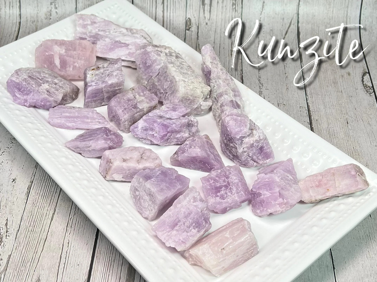 Kunzite Raw Stone, Purple Kunzite Rough Stone, Unpolished Kunzite
