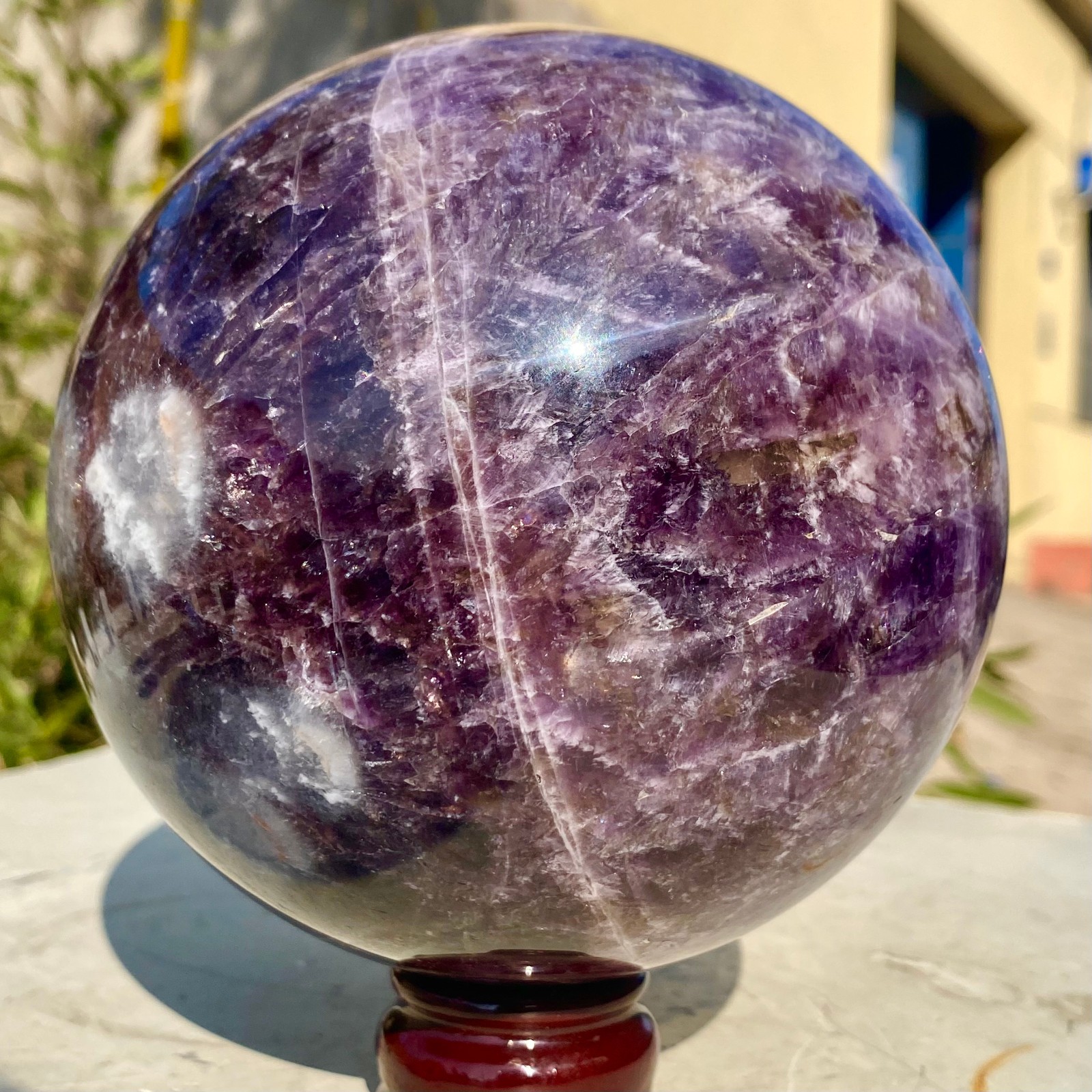 7.27LB Natural Dreamy Amethyst ball Quartz crystal Sphere Crystal Reiki Healing