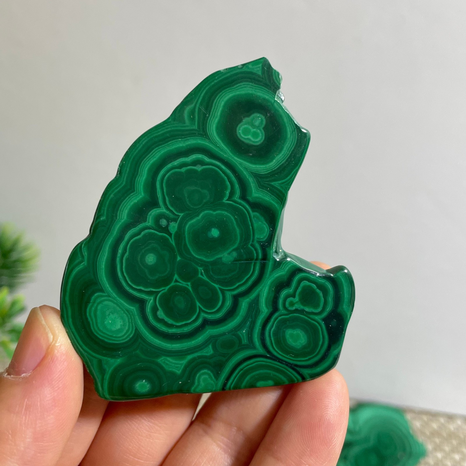 36g Genuine Malachite Crystal Slice Slab, Home Decor, Quartz Crystal Polished