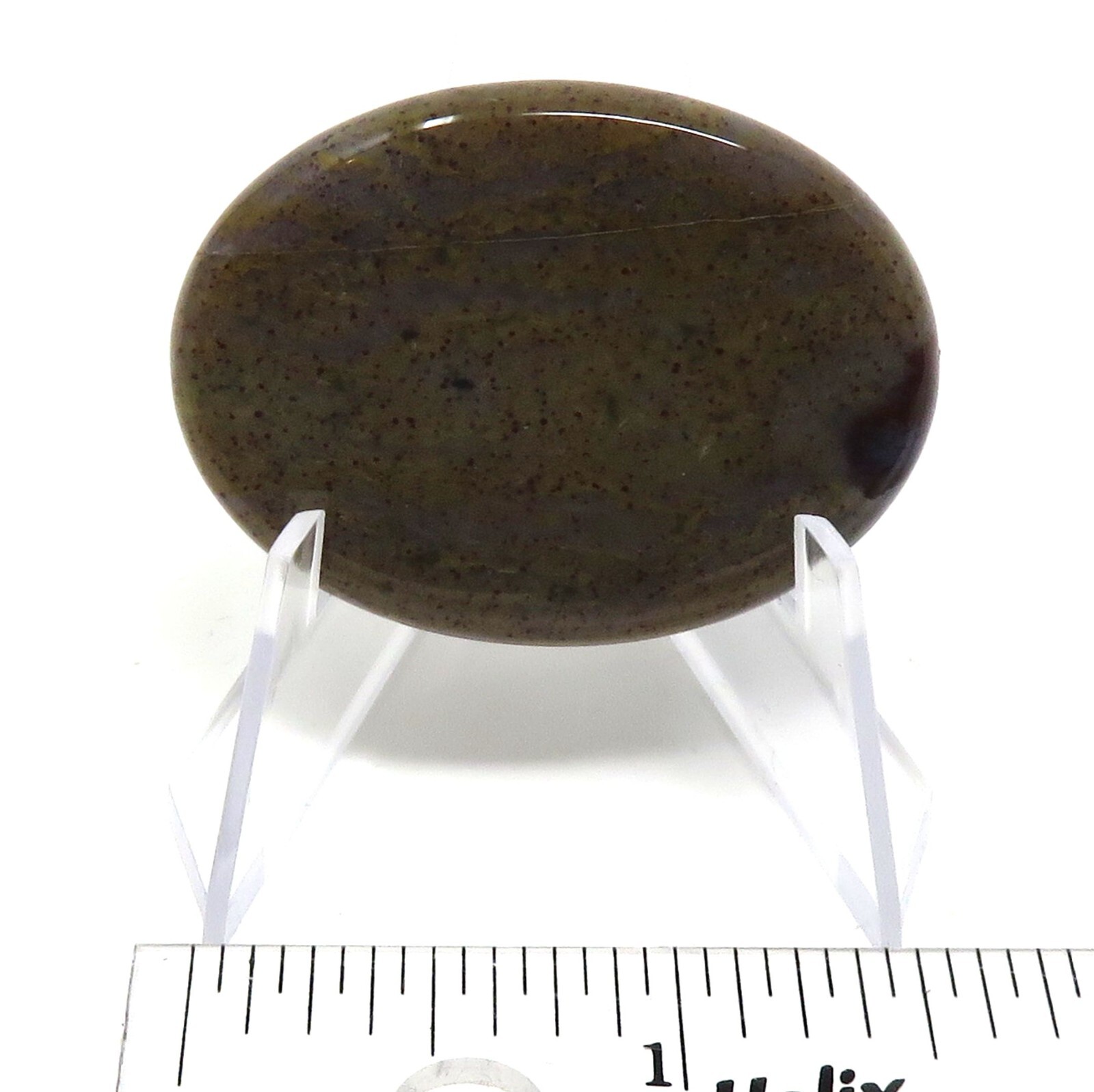 Indian Agate Worry Stone #209- 40mmX30mm or 1.5″x 1″ – 6mm Thick – Pocket Stone