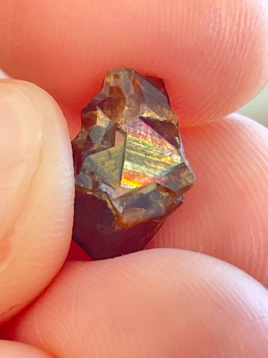 Rough Iridescent Andradite Rainbow Garnet Crystal Tenkawa Nara Japan Mineral G3