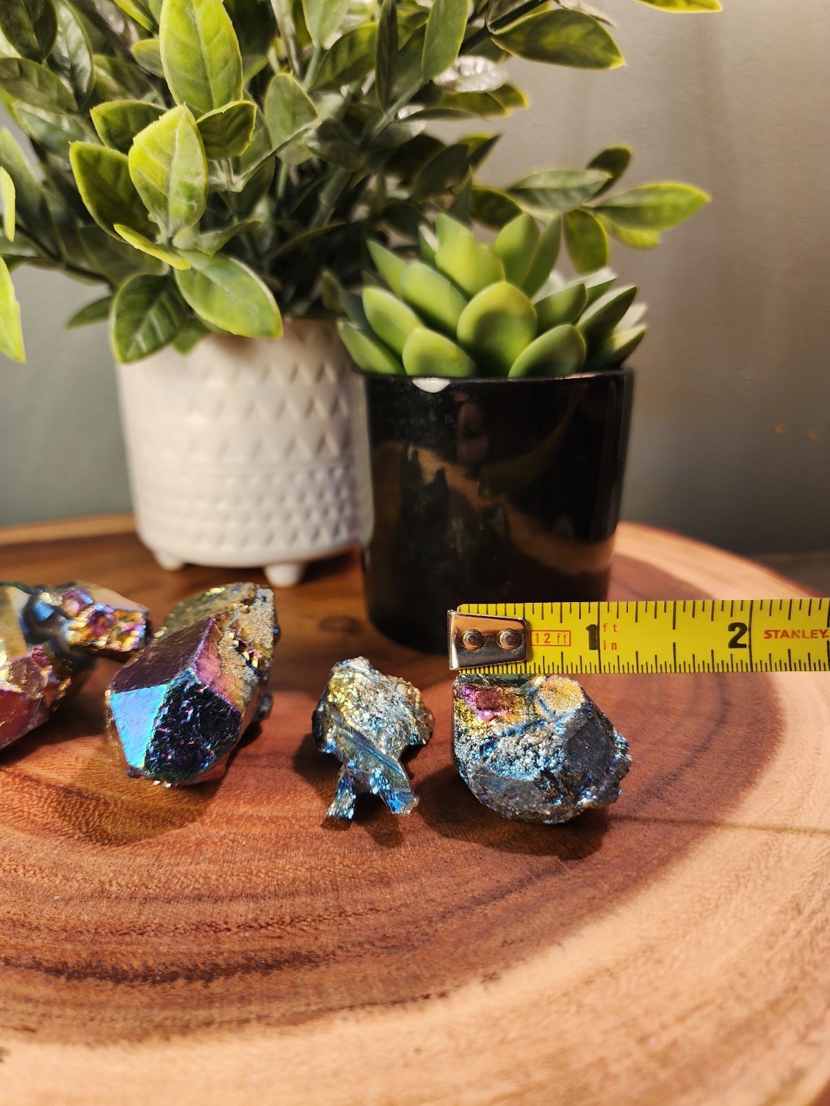 Rainbow Aura Quartz Crystal Clusters