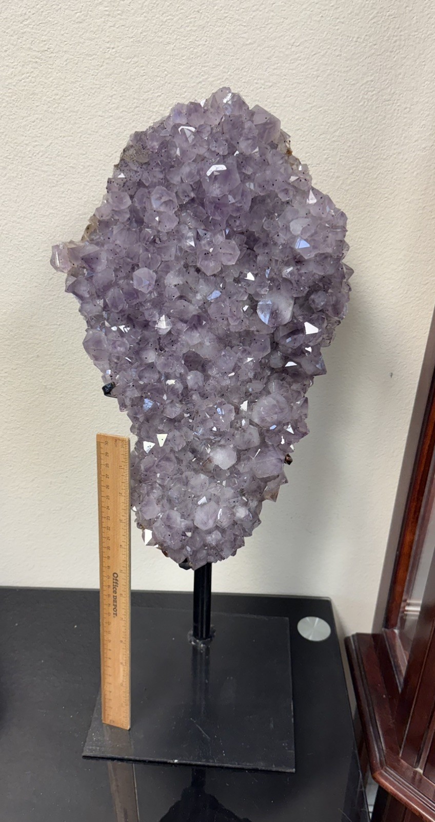 Large High Quality Amethyst on Metal Stand – DISCOUNTED PRICE