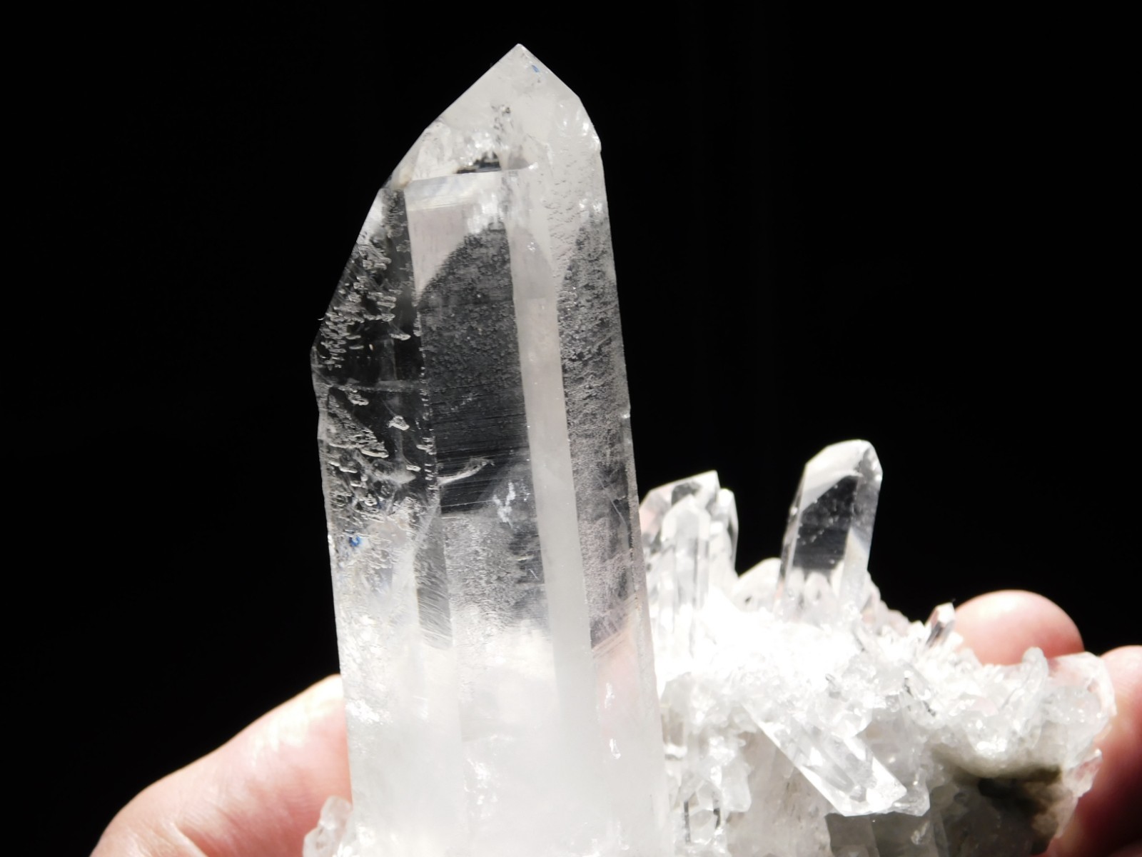Super TRANSLUCENT Points! Big Nice & Natural QUARTZ Crystal Cluster Brazil 431gr