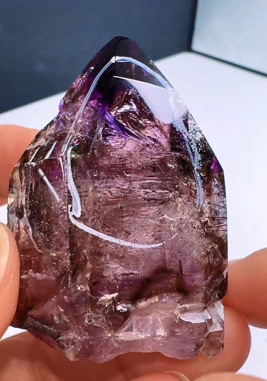52*36*25mm Natural Enhydro Quartz Moving Water Drop Specimens Obelisk Reiki