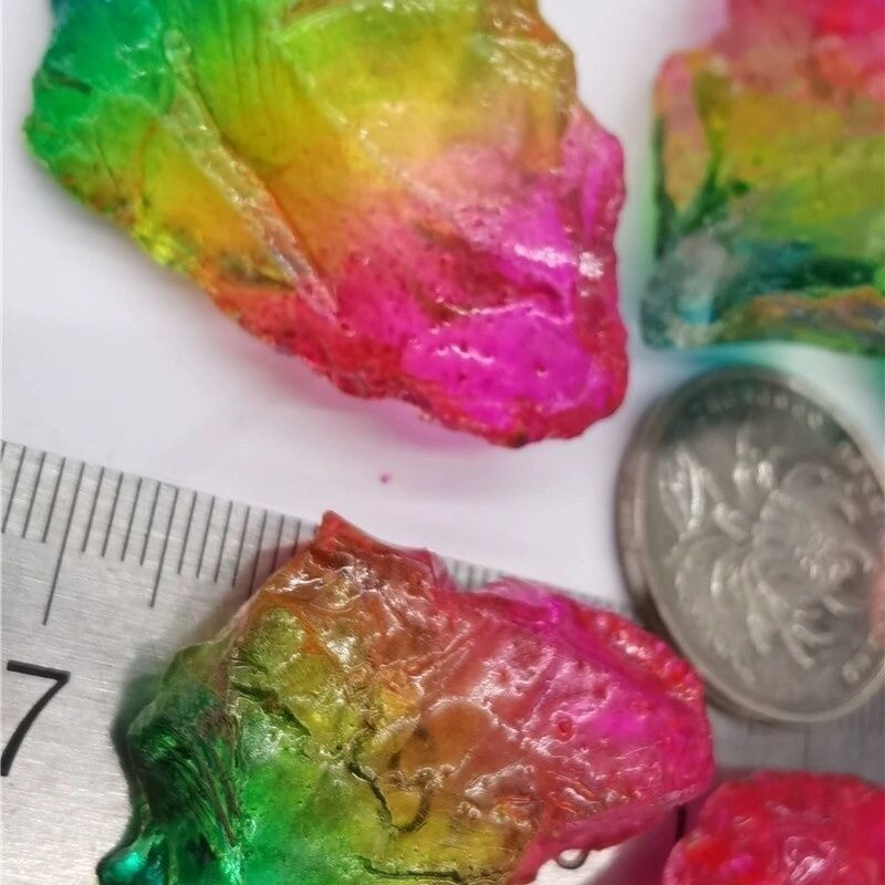 Rainbow Gemstone Crystal Gift Gemstone Crystal Raw Ore Electric Ferry Ornament