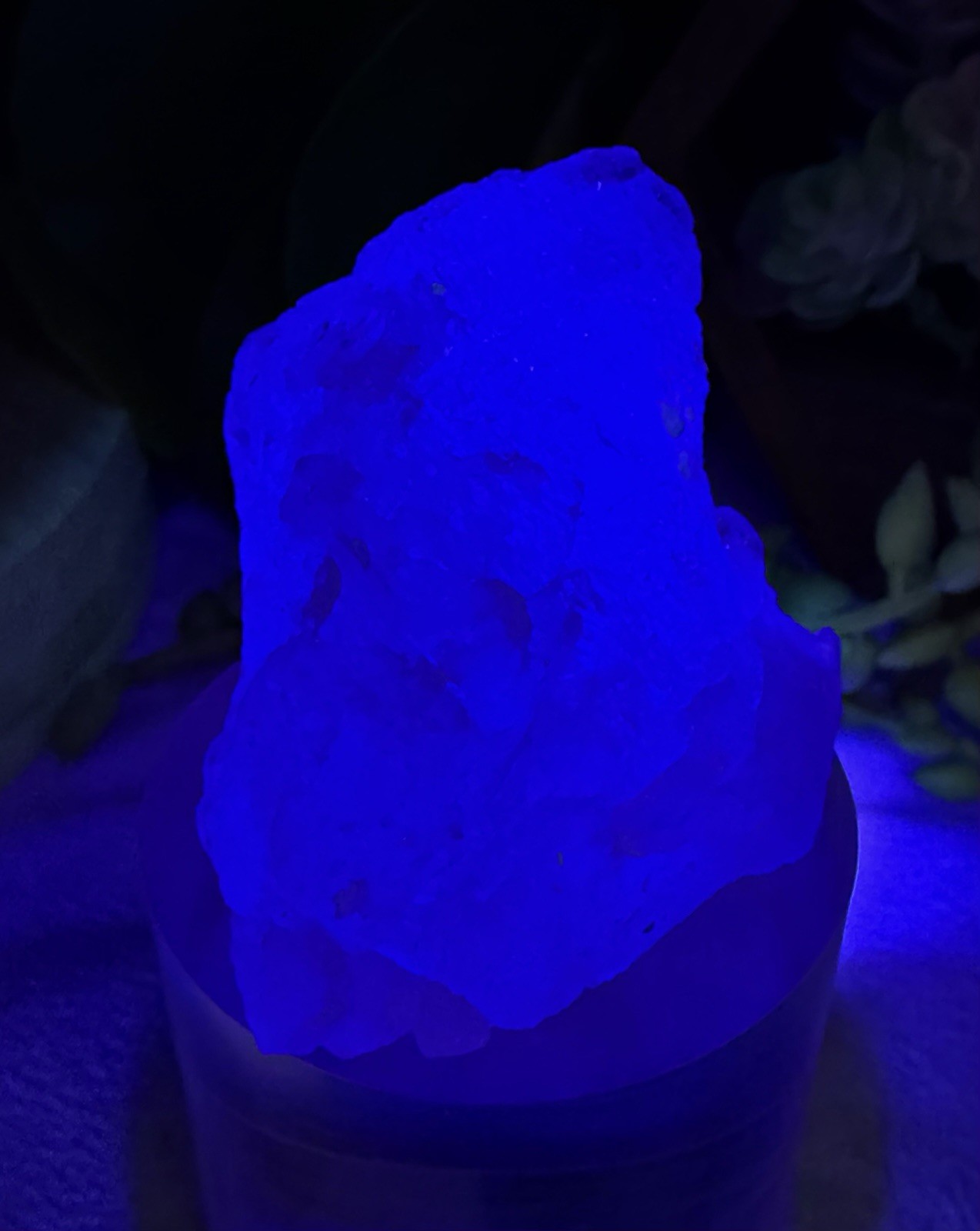 Crystal 117g UV Reactive Seafoam Green Fluorite Raw Specimen Mineral Cluster