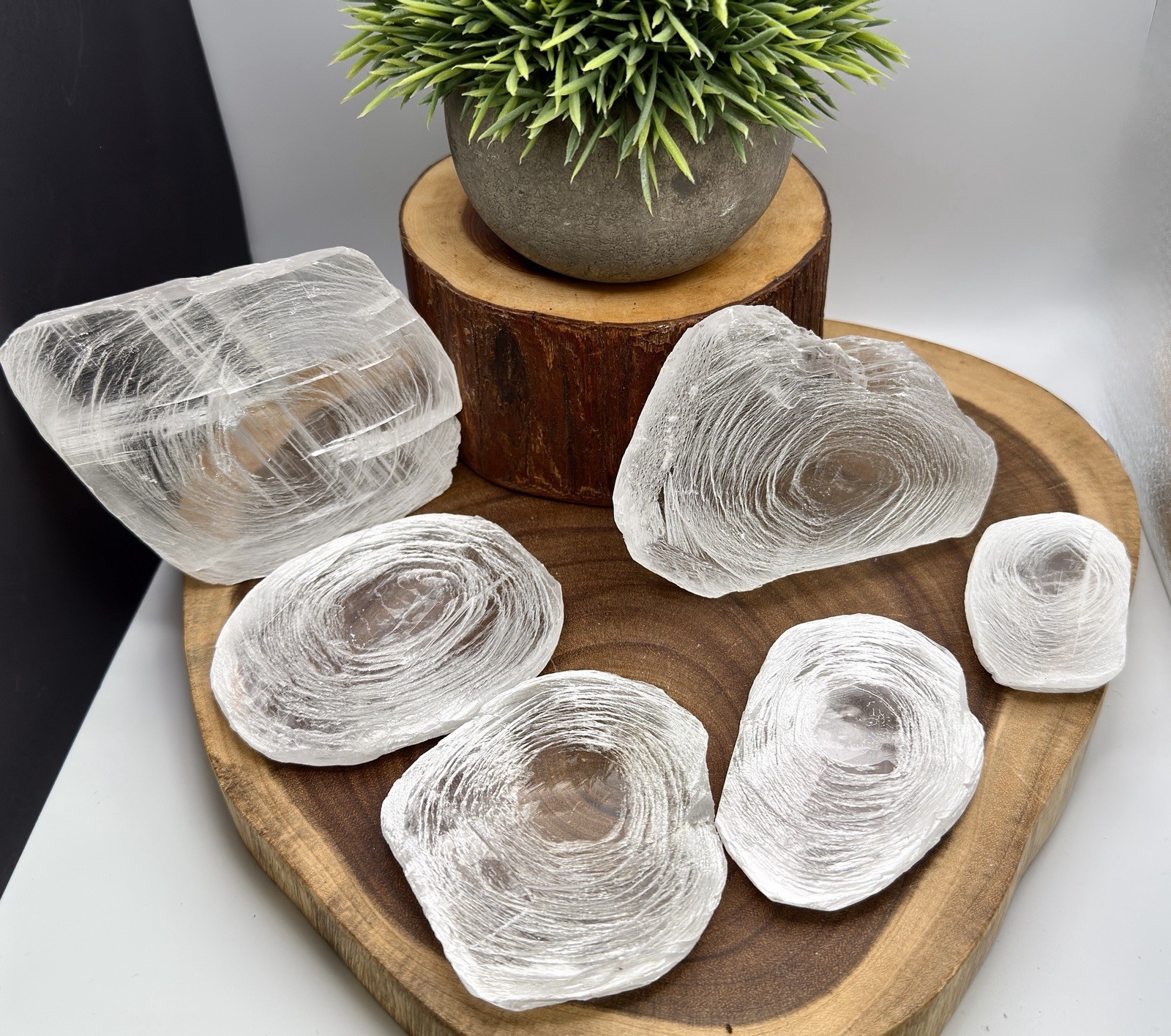 Wholesale Lot 2 Lbs Natural Fingerprint Selenite Rough Crystal Healing Energy