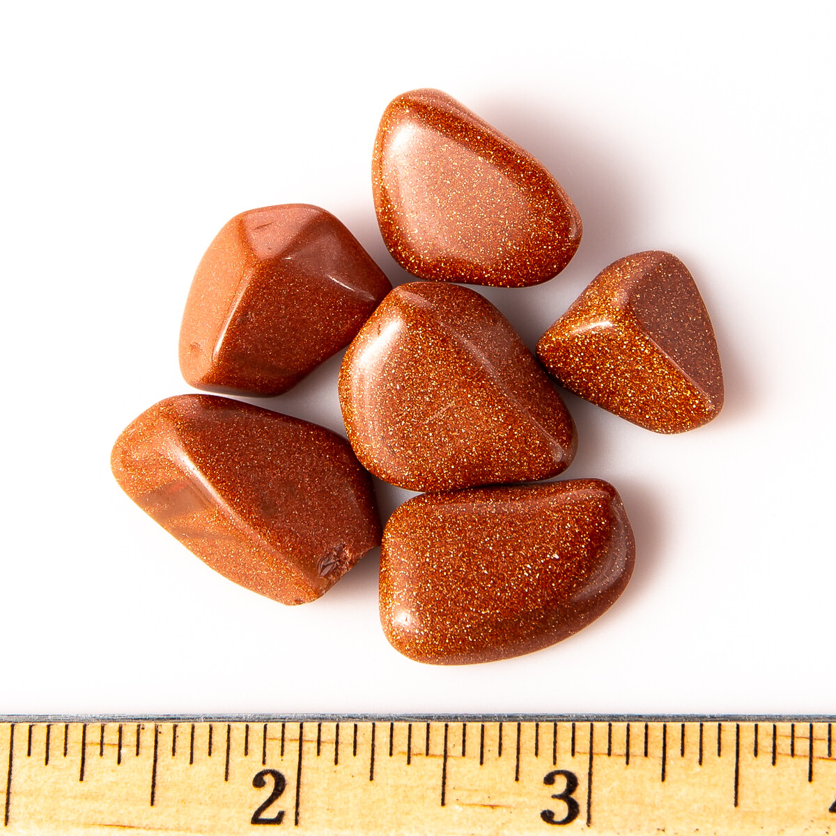 1/2 lb Tumbled Copper Goldstone Gemstone Crystals 35-55 Stones Rock Specimens