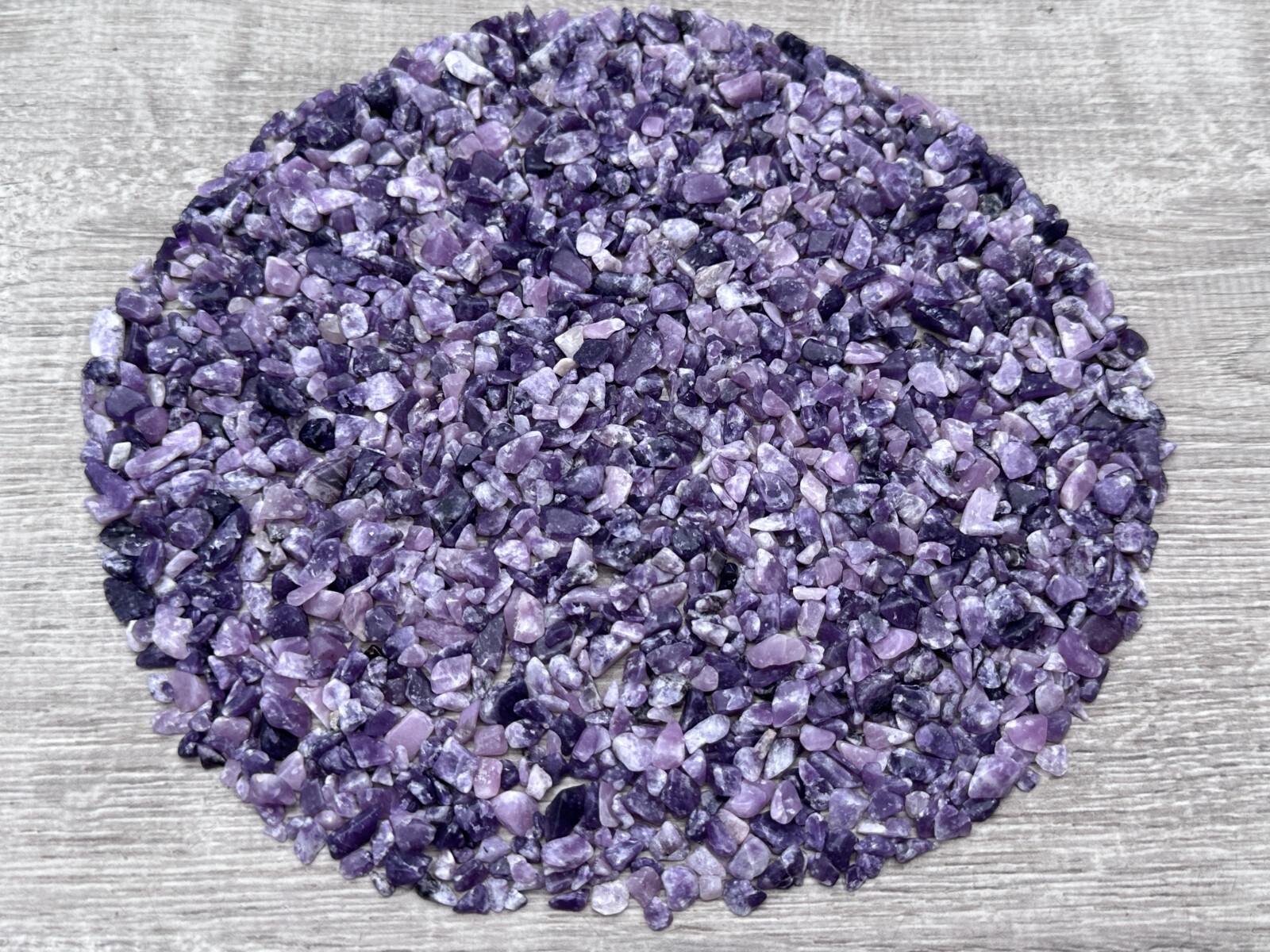 Lepidolite Semi Tumbled Gemstone Mini Chips 4 – 12 mm, Wholesale Bulk Lot