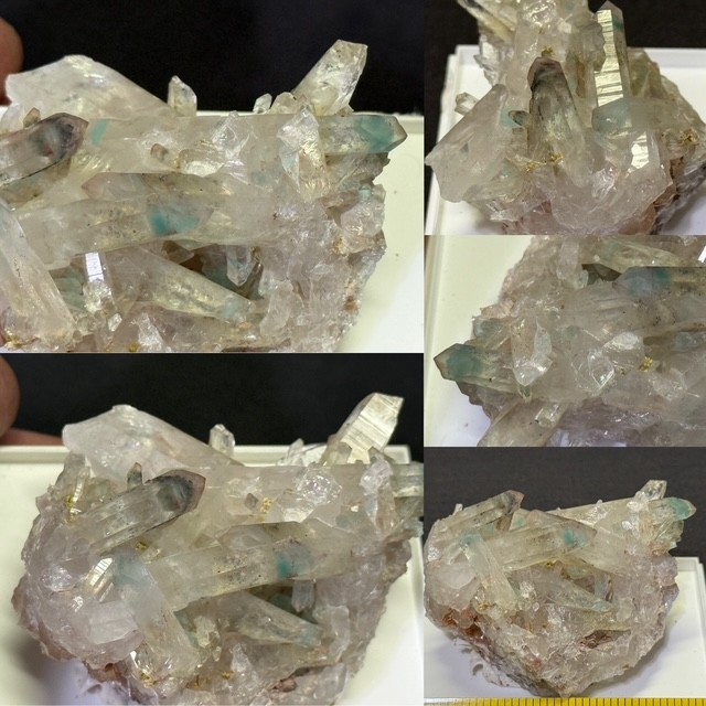 SEE VIDEO: RARE AJOITE INCLUDED QUARTZ CLUSTER, MESSINA MINE ,SOUTH AFRICA