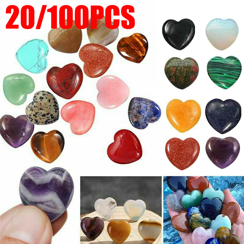 Crystal Hearts Natural Quartz Healing Gem Mini Crystal Heart stones Wholesale