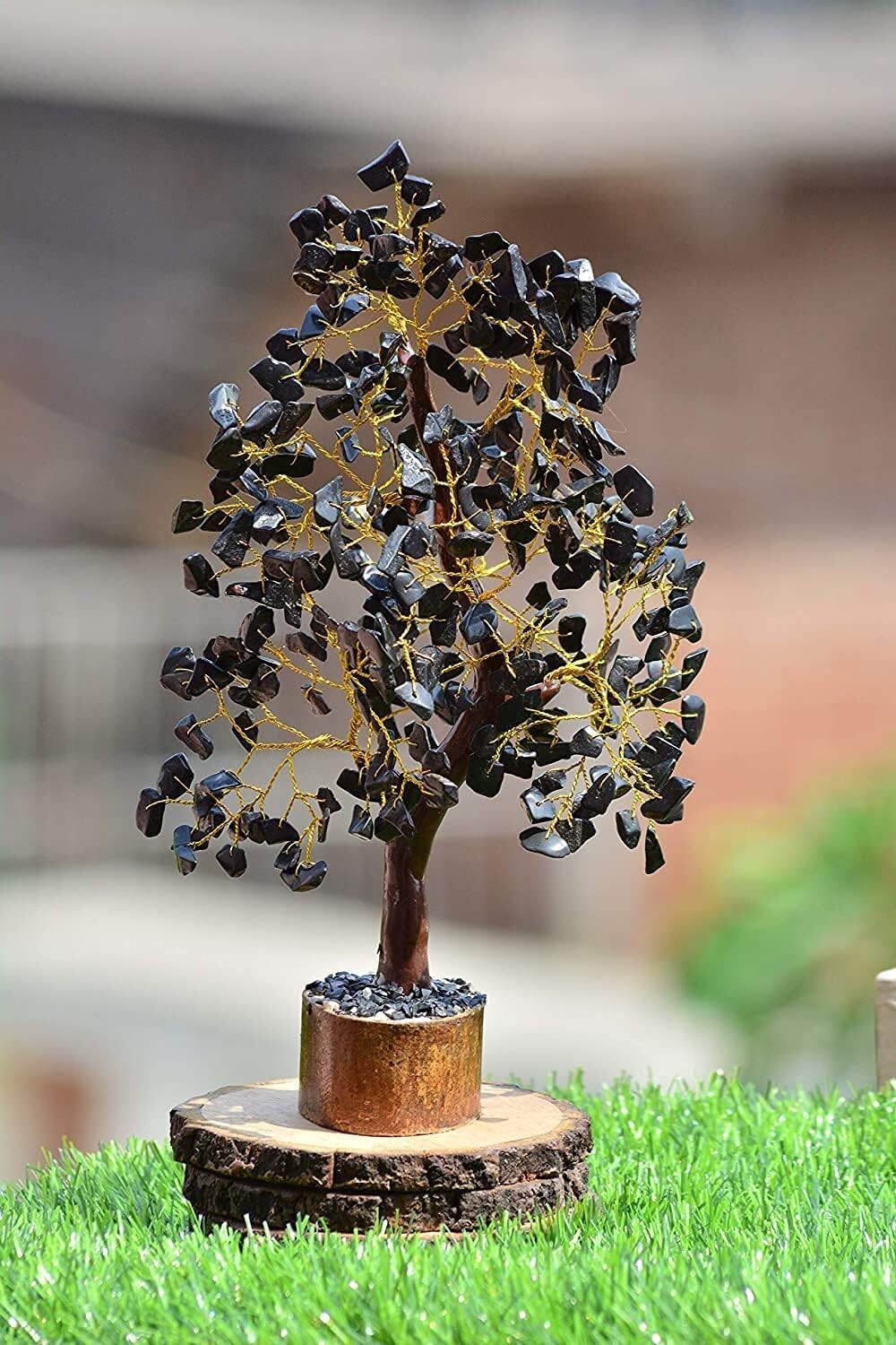 Black Tourmaline Crystal Tree Home Office Kitchen Décor Spiritual Gift MoneyTree