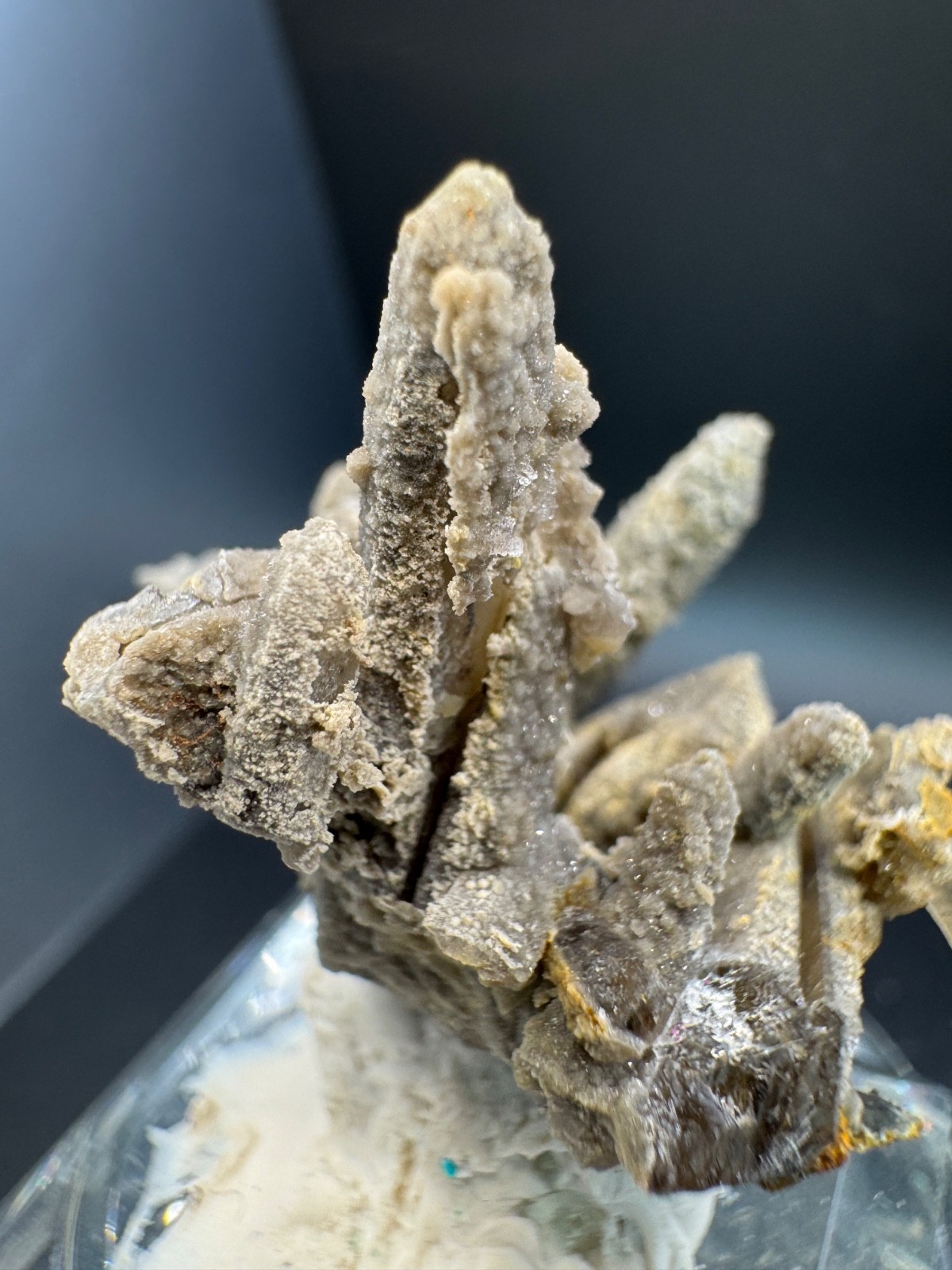 6343 Gray Candle Quartz Cluster with Druzy Coating Inner Mongolia 14g