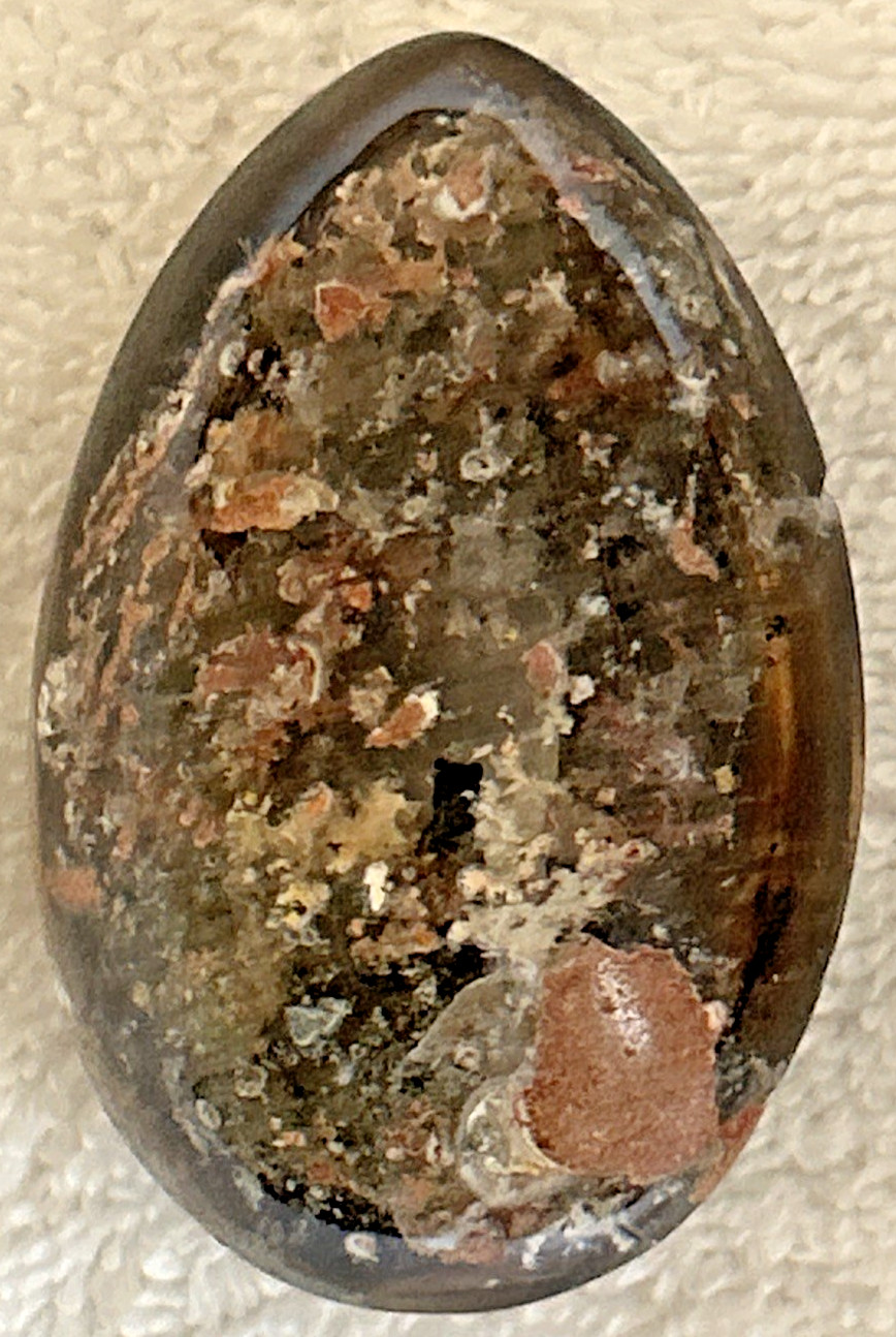 Natural Garden Quartz Crystal Gem Egg, Colorful Inclusions & Rainbow Flash 2.5″