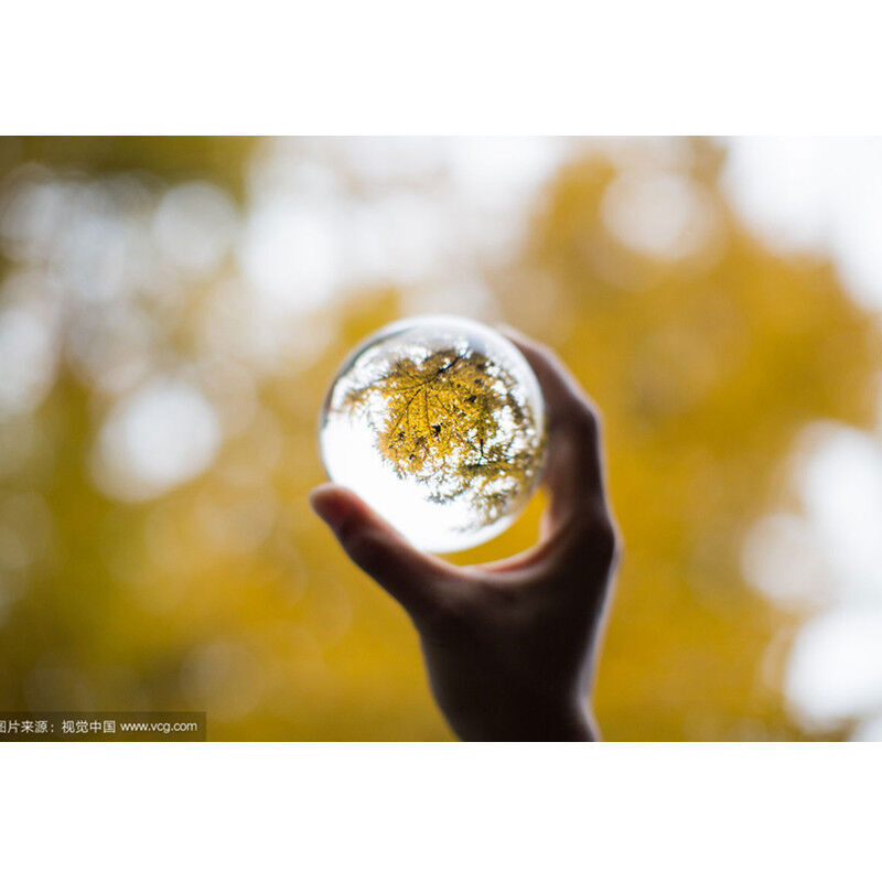 30-100mm Clear K9 Crystal Photography Lens Ball Photo Prop Background Home Decor