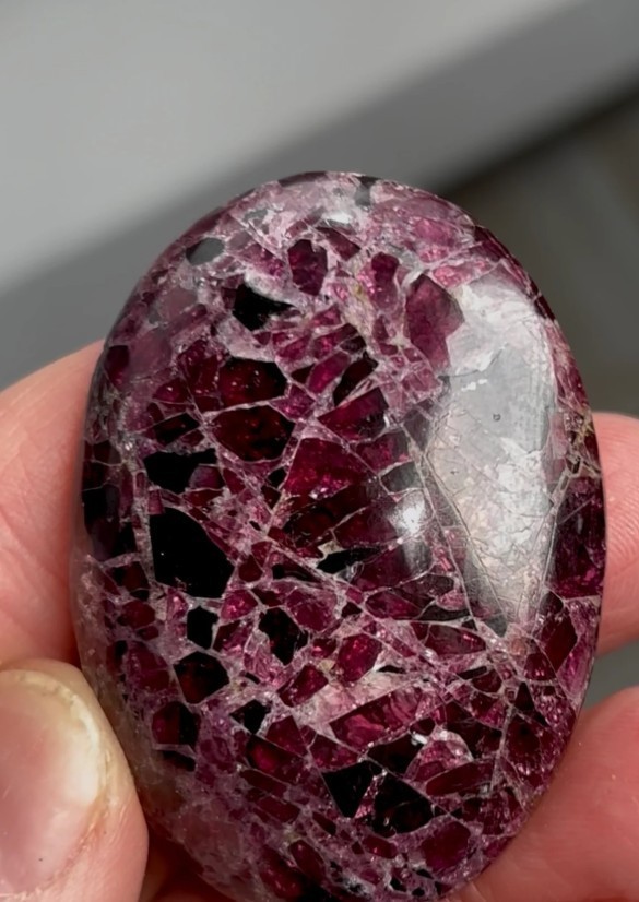 High Grade Garnet Palmstones – Rich Red Color (6 Piece Lot)
