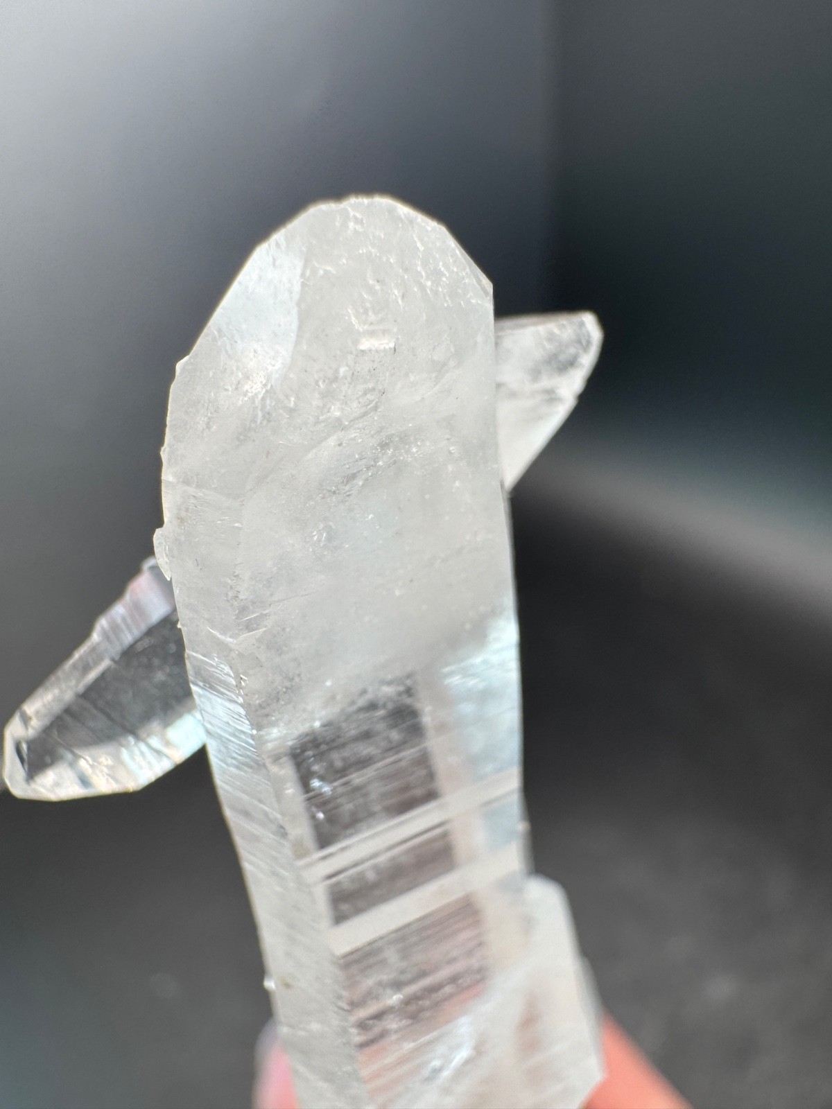 6528 Clear Quartz Crystal with Double Terminated Cross Crystal Brazil 20g