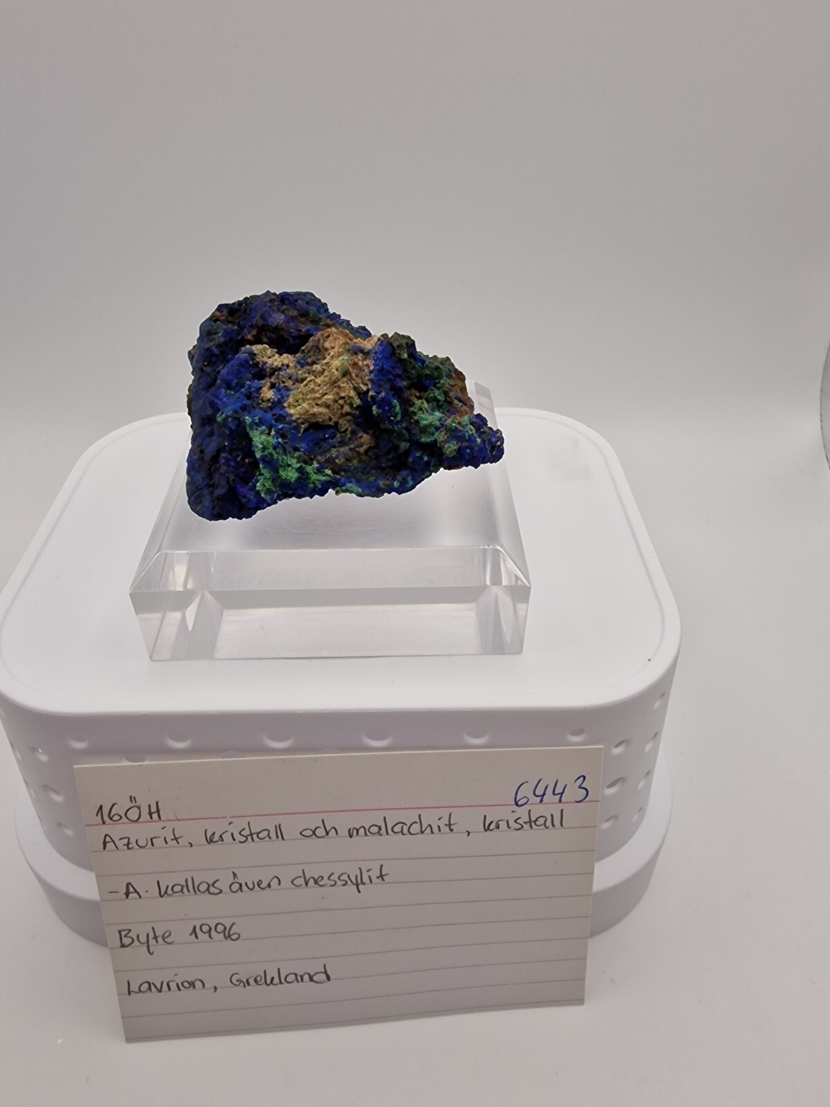 Azurite and Malachite From Lavrion , Greece