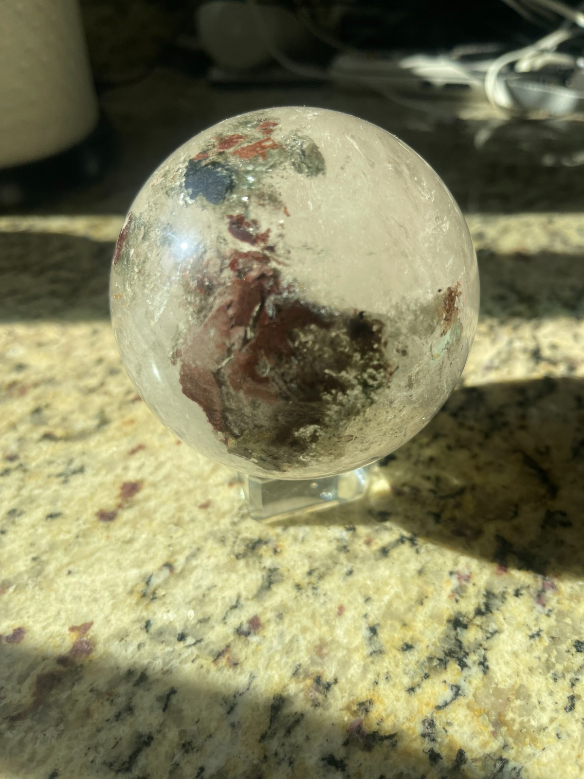 Natural High-Quality Clear Garden Quartz Sphere Crystal Ball 10″ diameter 3+LB
