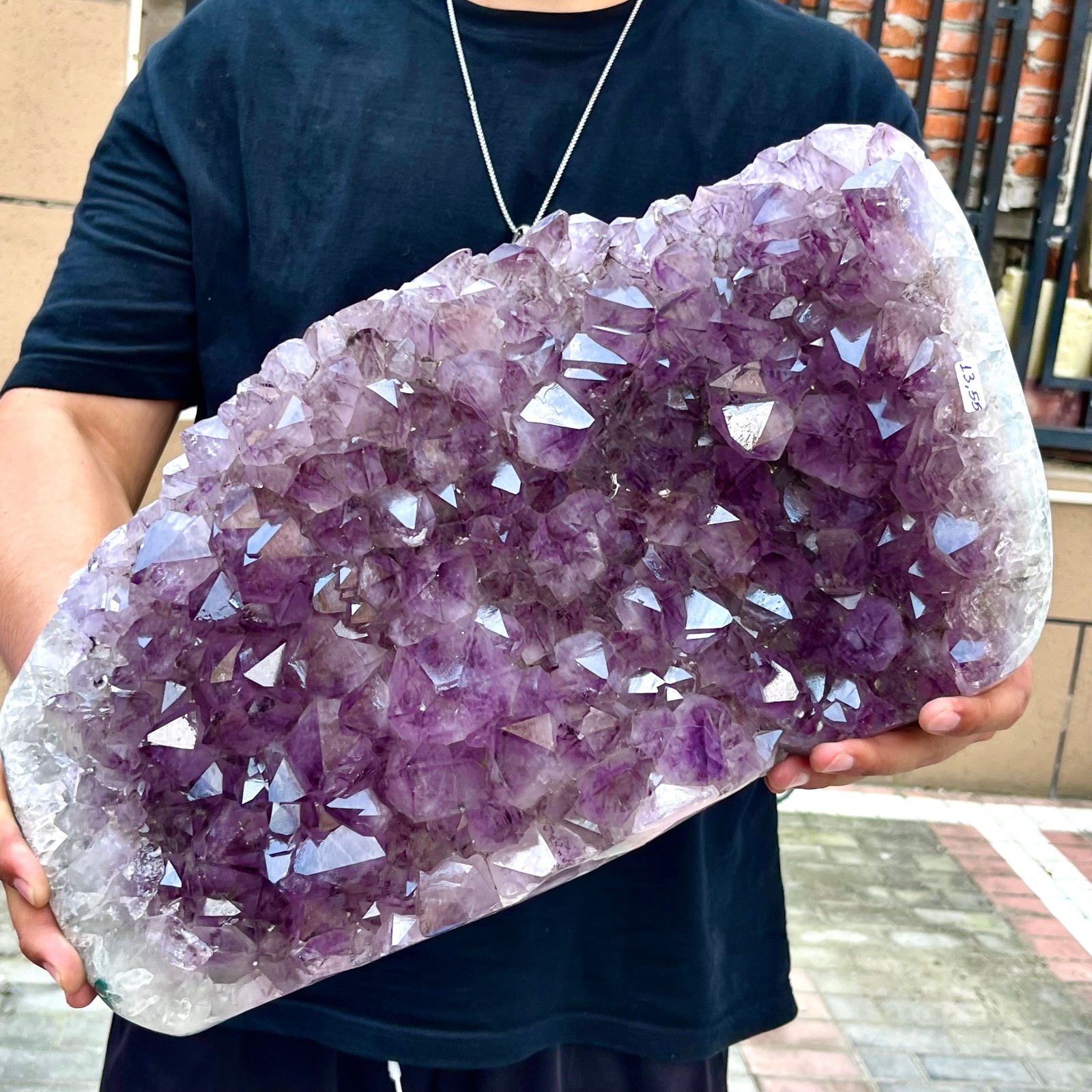 29.85LB Natural Brazilian high-grade amethyst thin skin large teeth