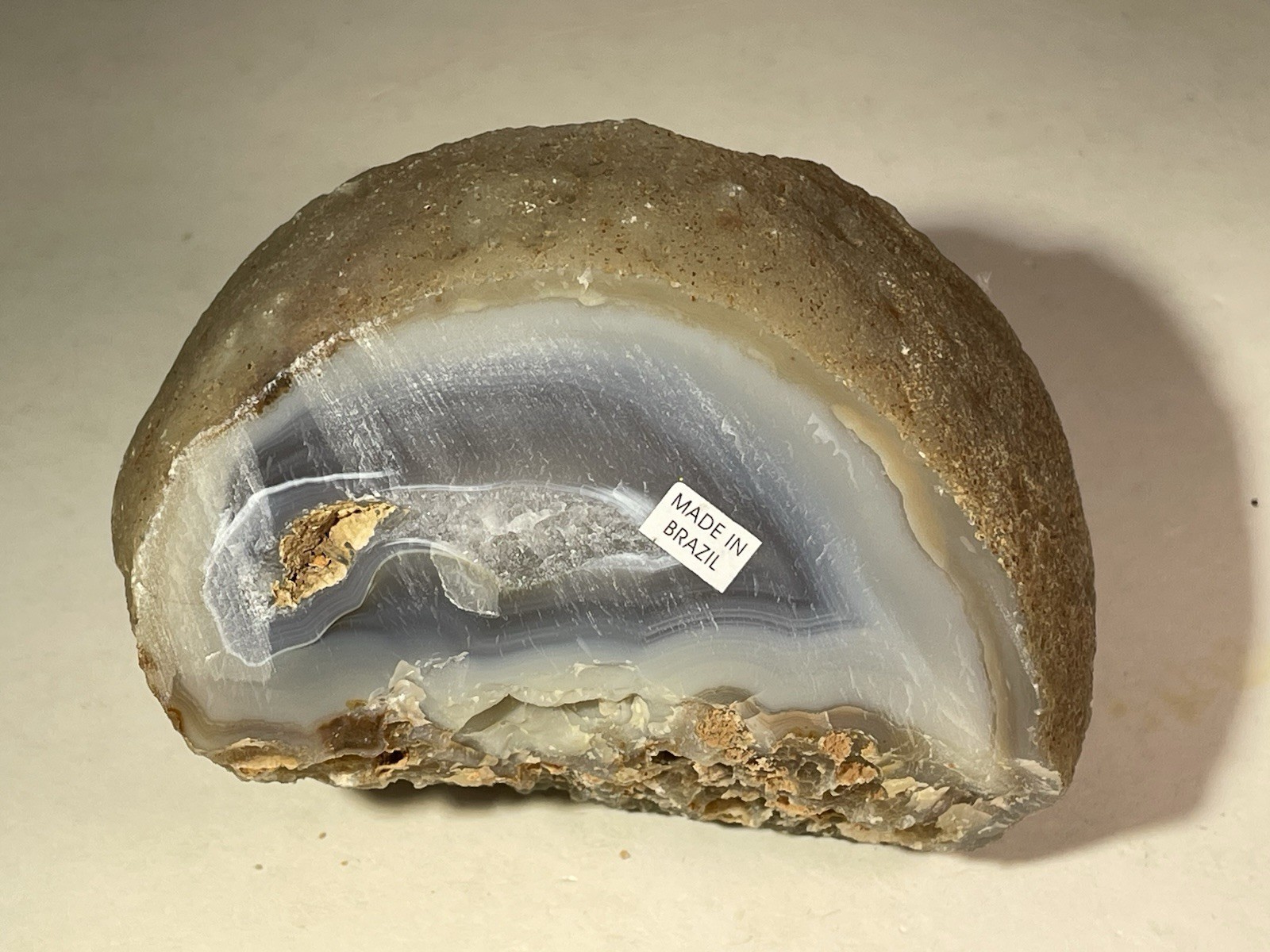 Agate Rock Genuine Freestanding Polished Faceted Point from Brazil 1.25 lbs.