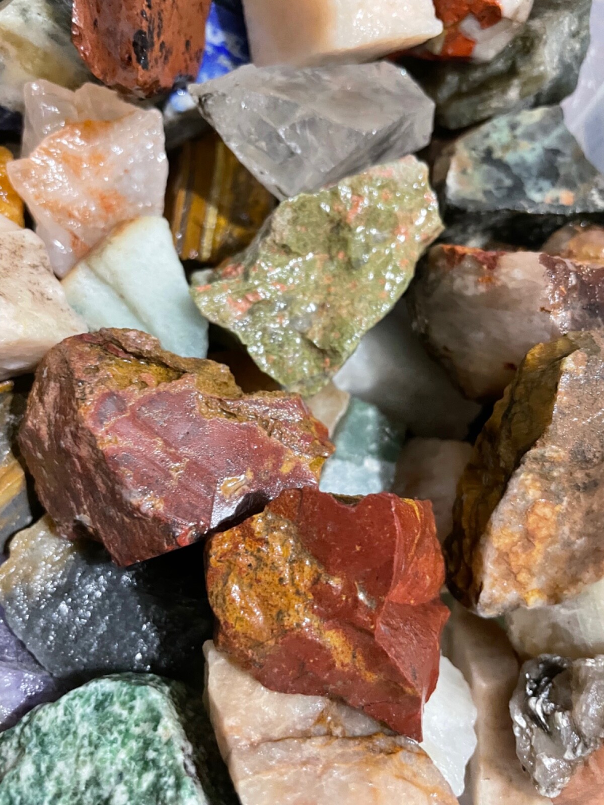 1/2 LB India Natural Stones Gemstone Mix 1-2inches Reiki Healing Crystal Chakras