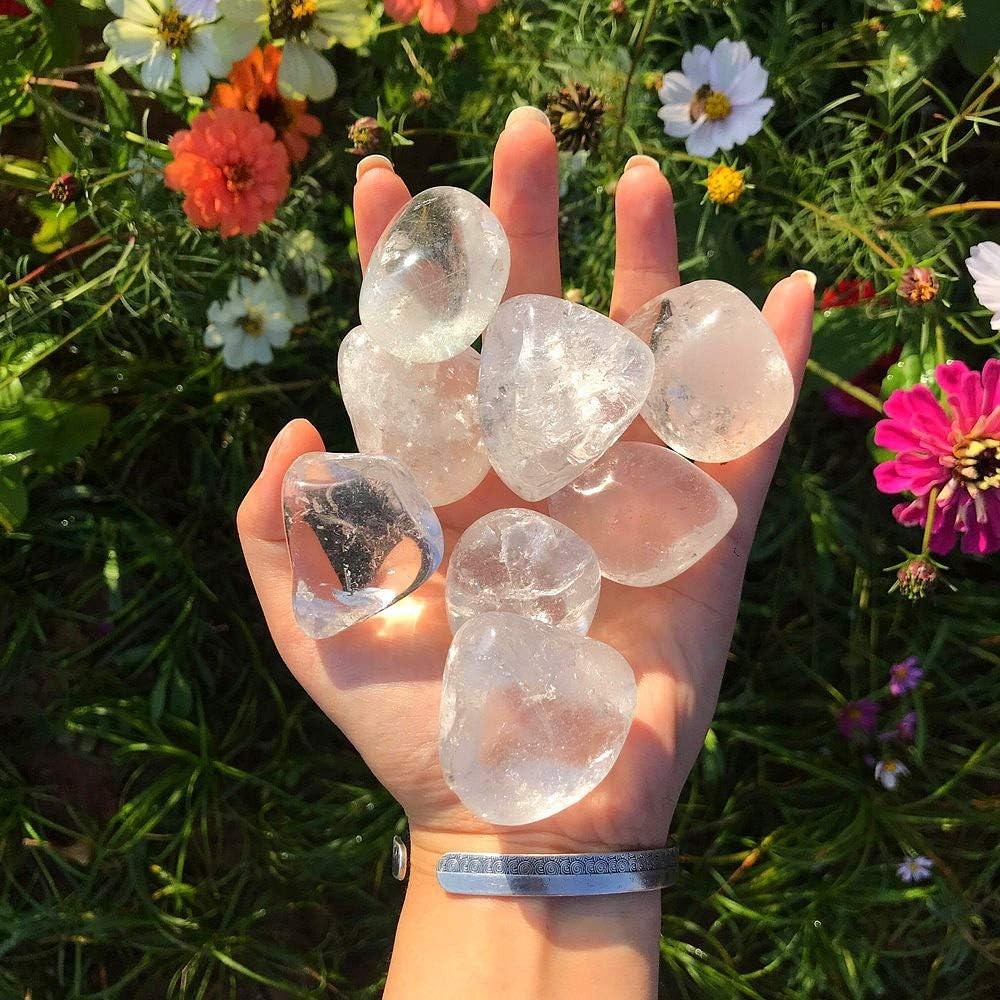 1Pcs Natural Tumbled Clear Quartz Healing Crystal Mineral Specimen Gemstone