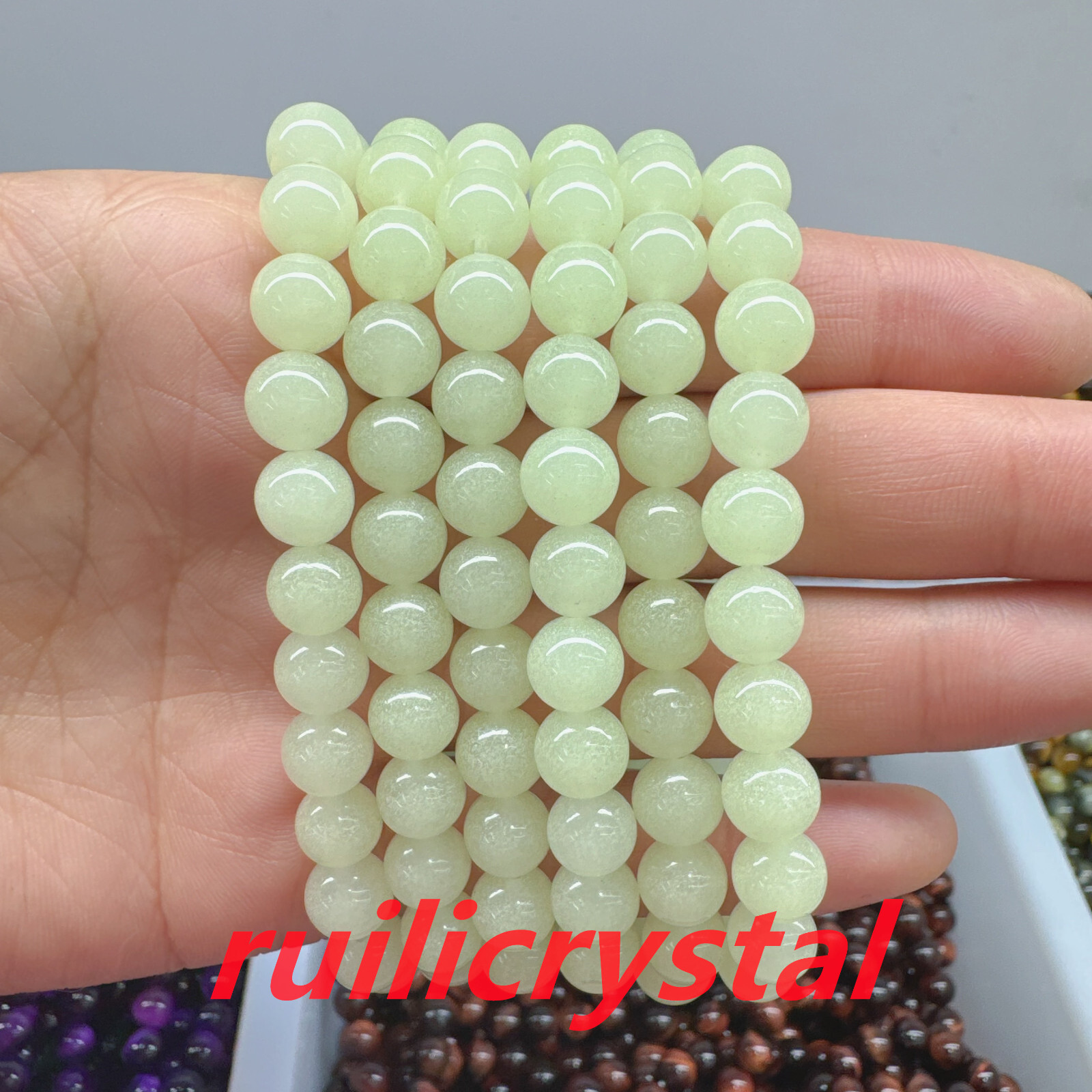 Wholesale Lot 6Pcs QuartCrystal 8mm7.5″ Stretch Bracelet gift